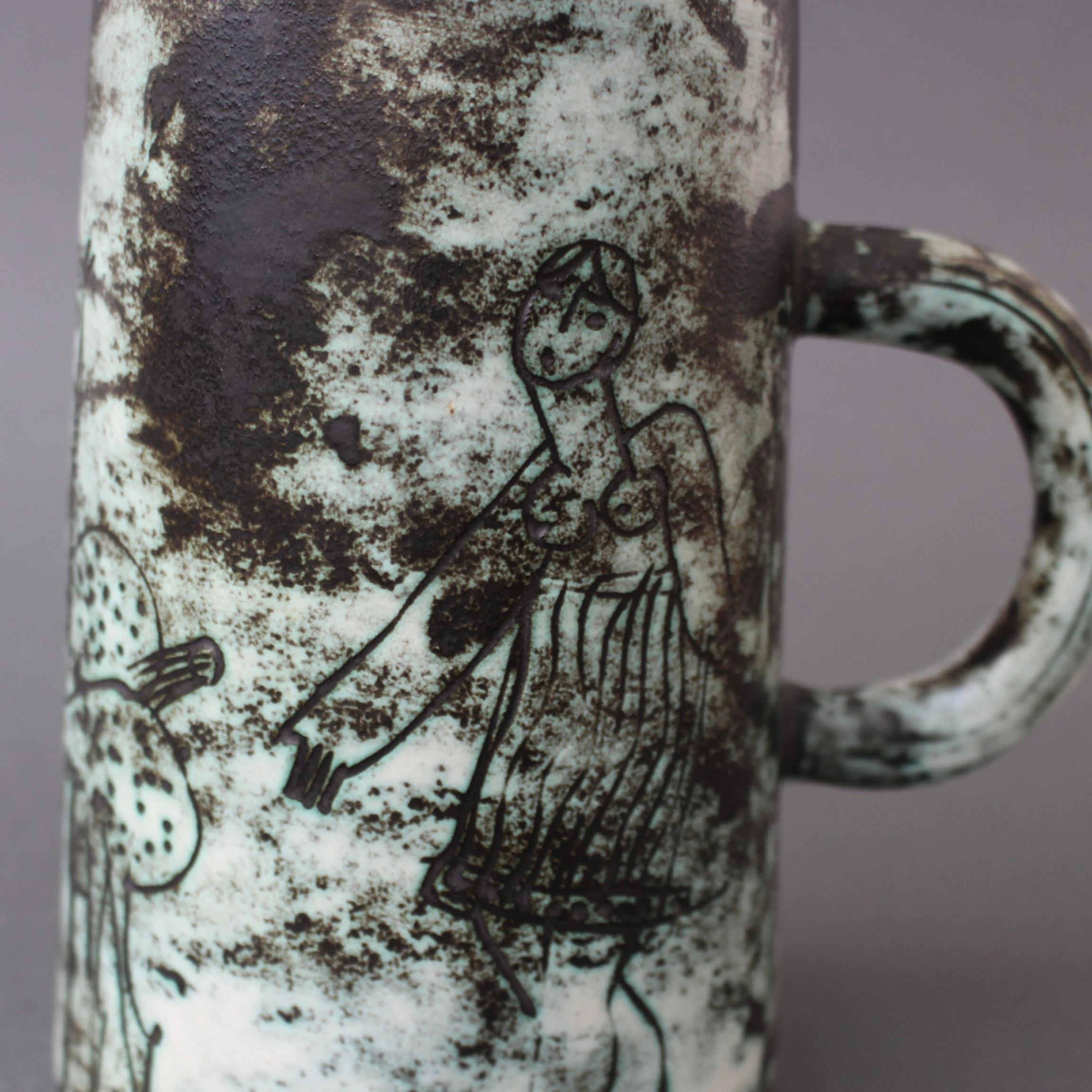 Mid-Century Ceramic Decorative Pitcher / Vase by Jacques Blin 'circa 1950s' 7