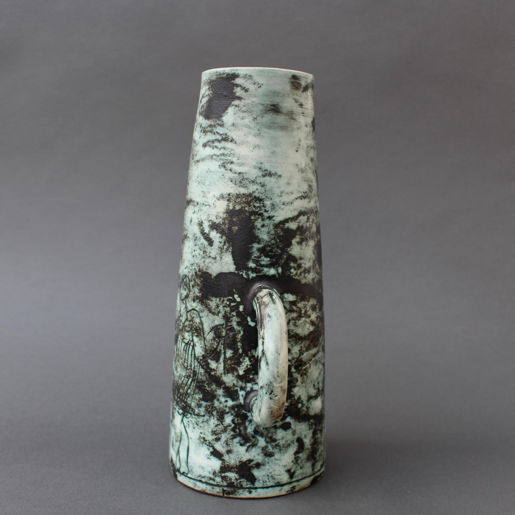 Mid-Century Modern Mid-Century Ceramic Decorative Pitcher / Vase by Jacques Blin 'circa 1950s'