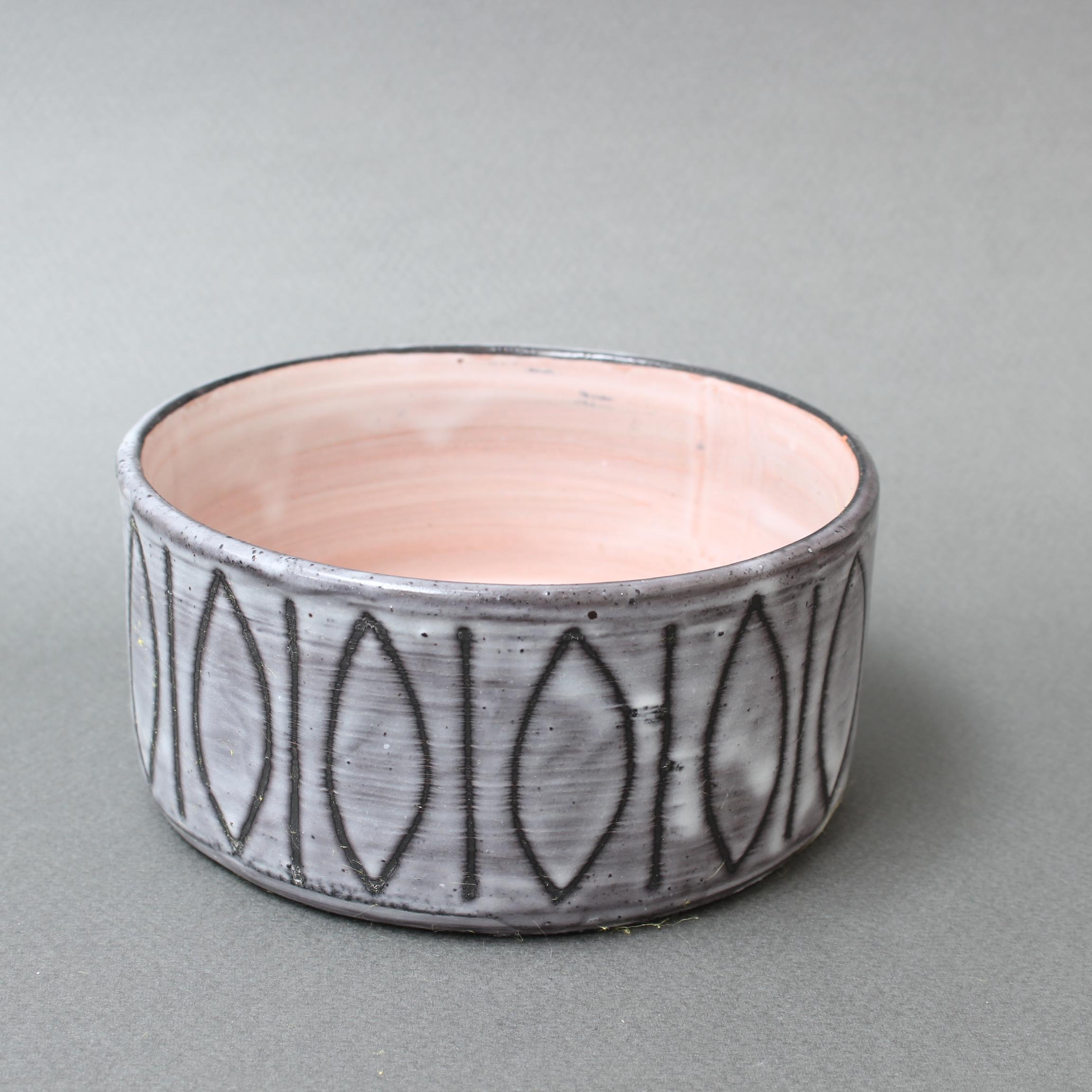 Mid-Century Modern Midcentury Ceramic Deep Dish by Jacques Pouchain, Atelier Dieulefit, circa 1960s