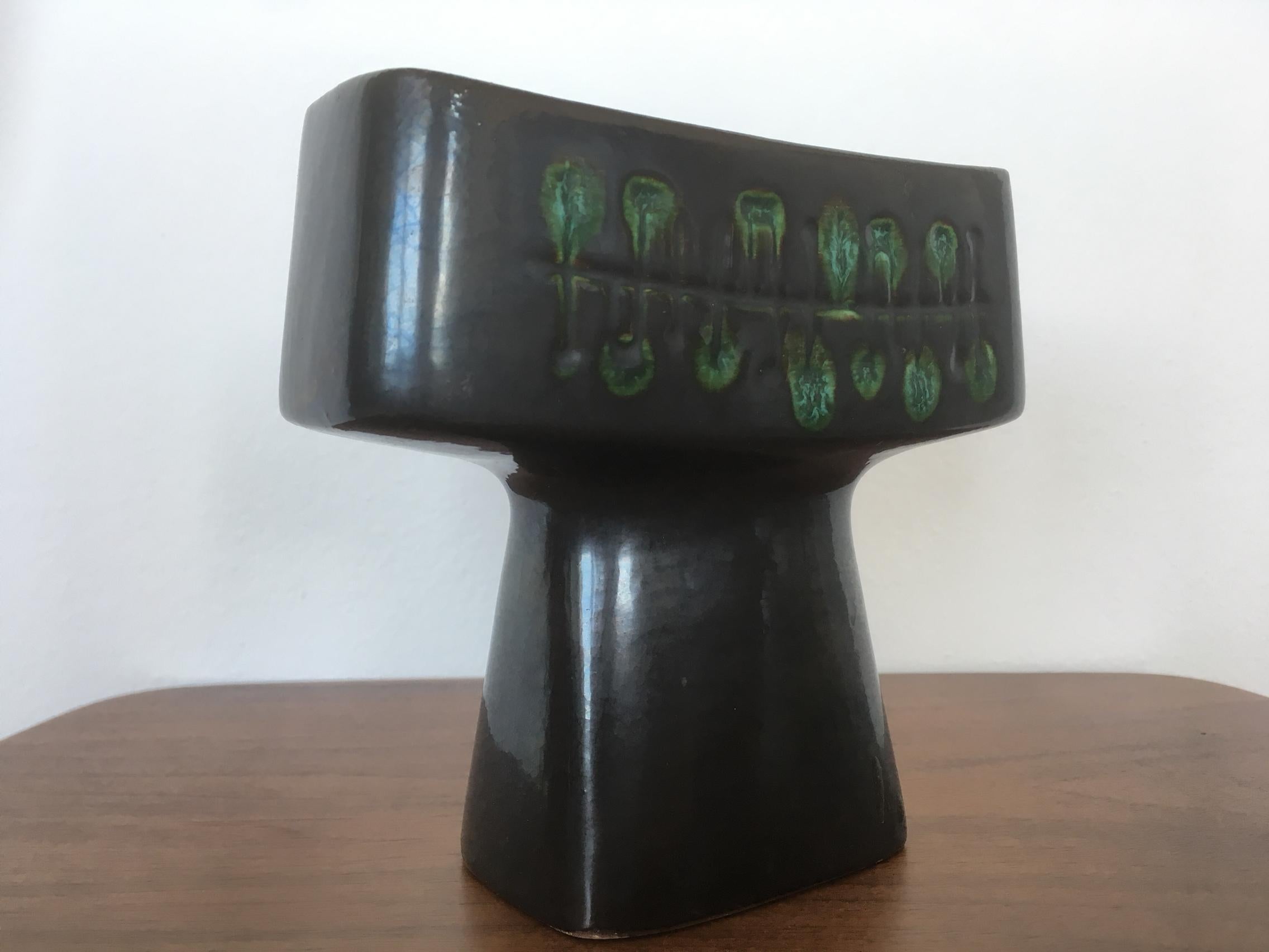 Mid-Century Modern Midcentury Ceramic Design Candlestick by Jitka Forejtova, 1960s For Sale