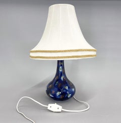 Mid-century Ceramic & Fabric Table Lamp, Czechoslovakia