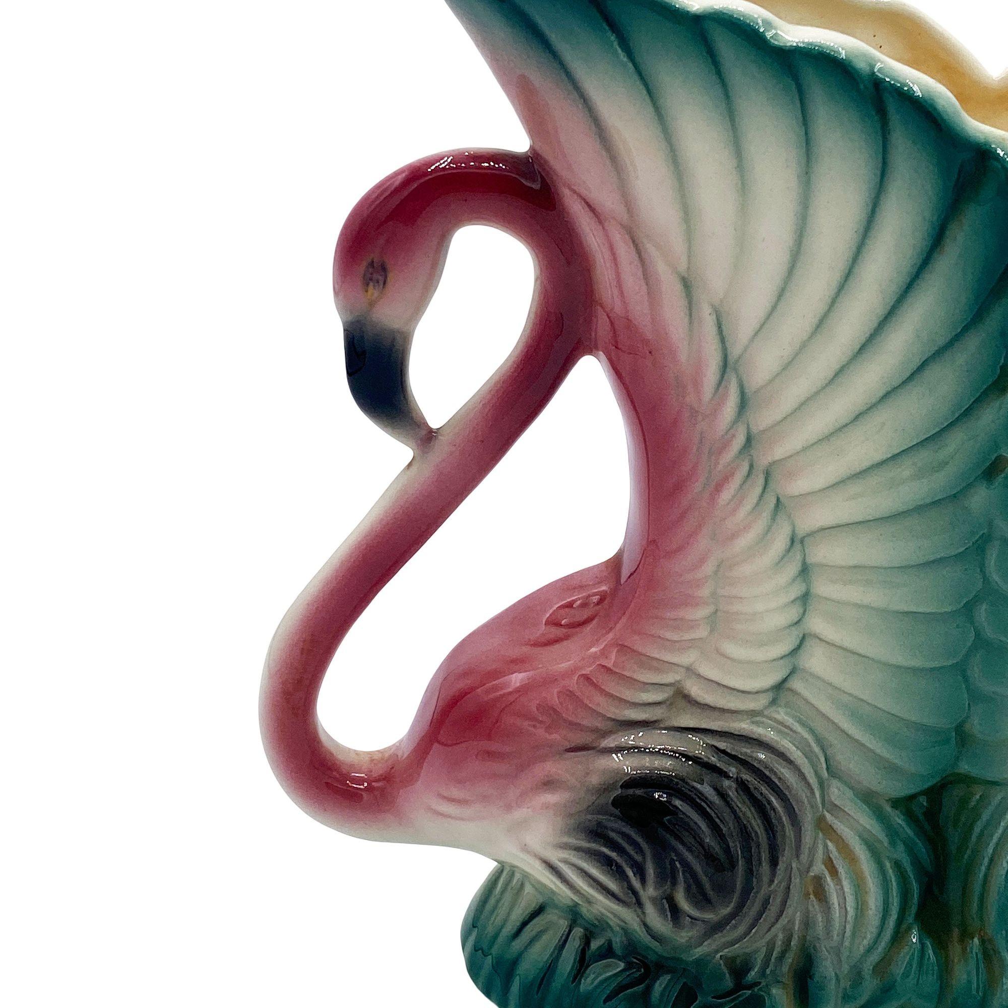 Keramisches Flamingo-Figuren- und Vasen-Set aus der Mitte des Jahrhunderts von Maddux & Leftons im Angebot 9