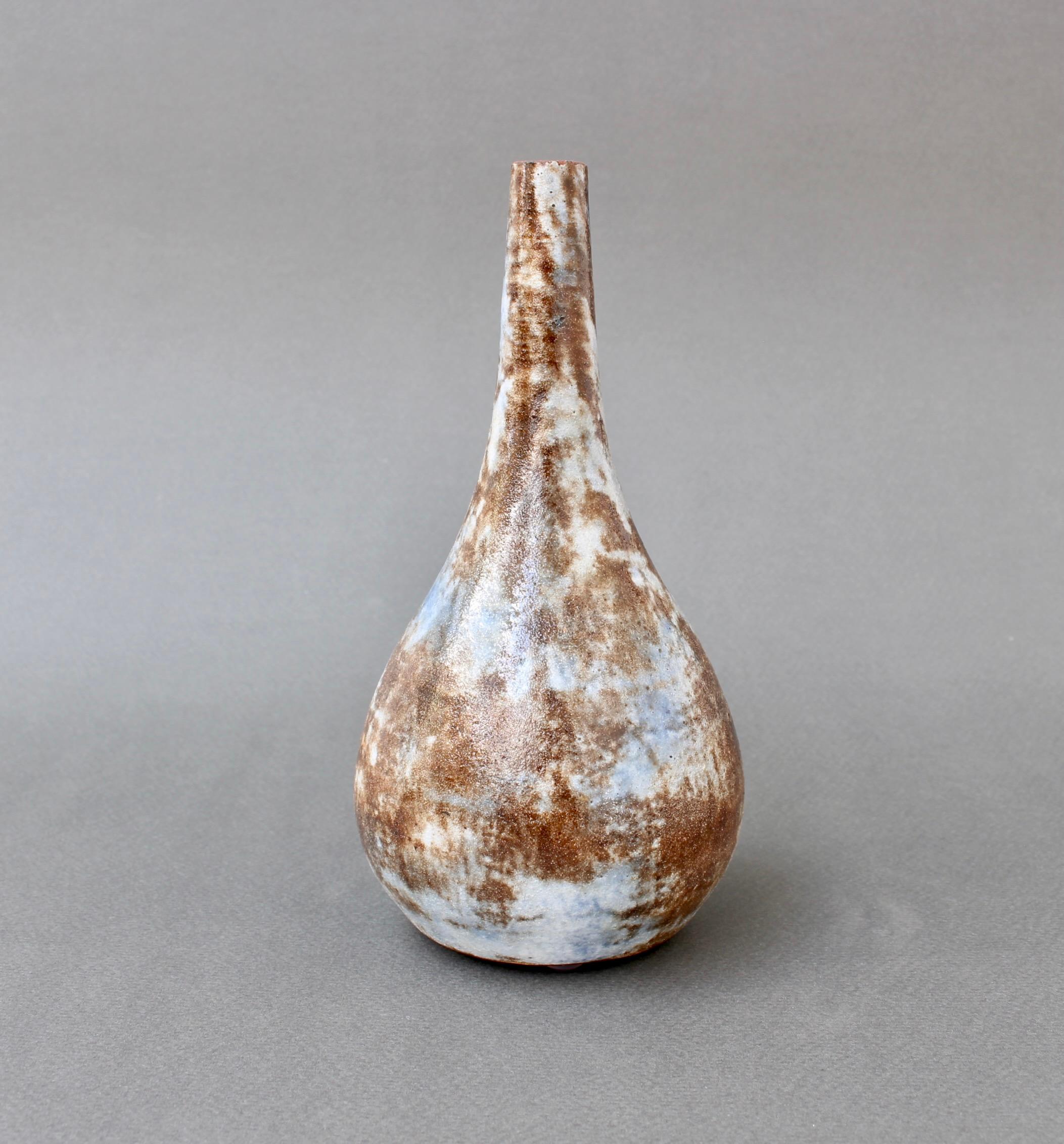 French Mid-Century Ceramic Flower Vase by Alexandre Kostanda 'circa 1960s', Small For Sale