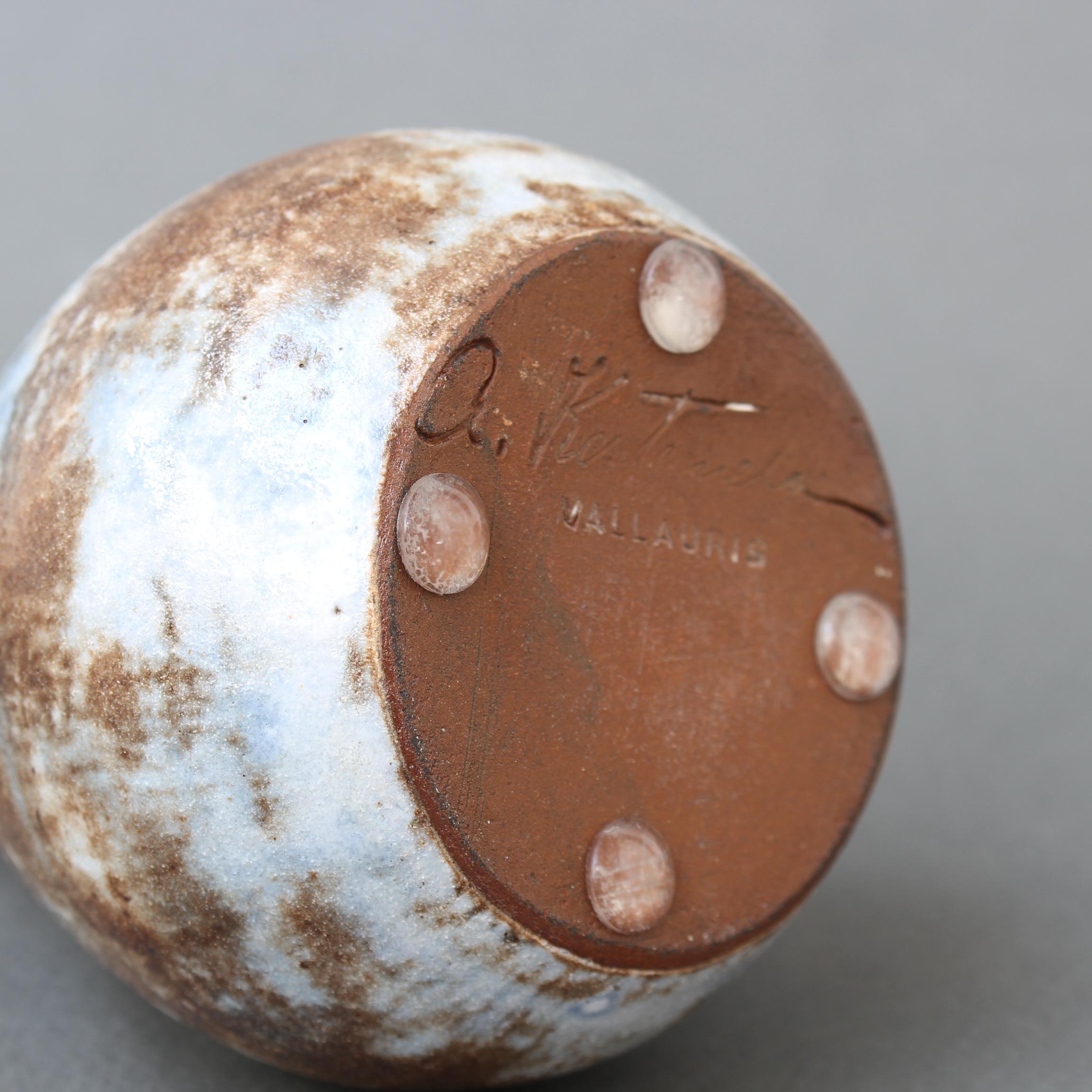 Vaso da fiori in ceramica di metà secolo di Alexandre Kostanda 'circa 1960', piccolo in vendita 3
