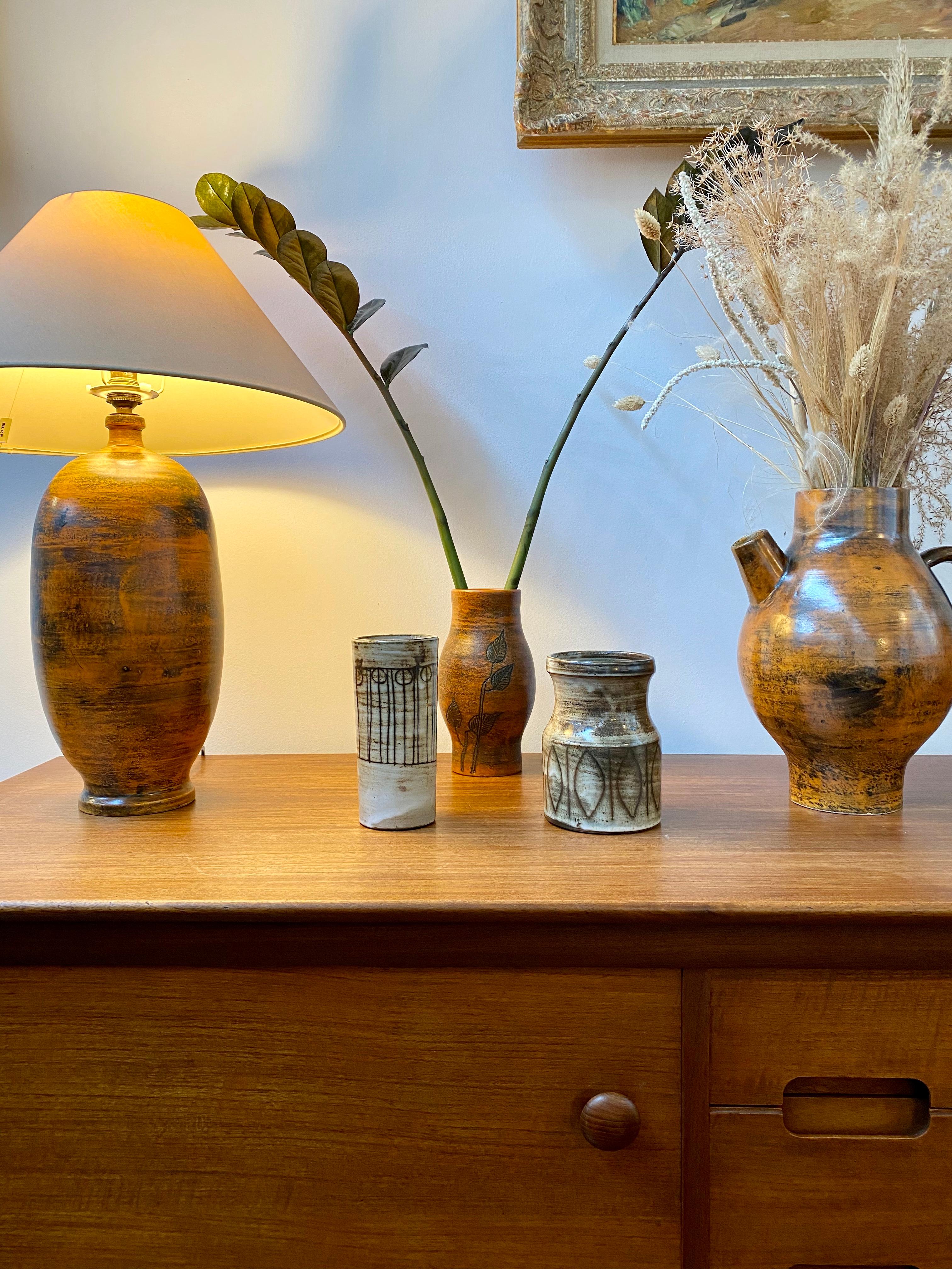 Midcentury Ceramic Flower Vase by Jacques Pouchain, Atelier Dieulefit 4