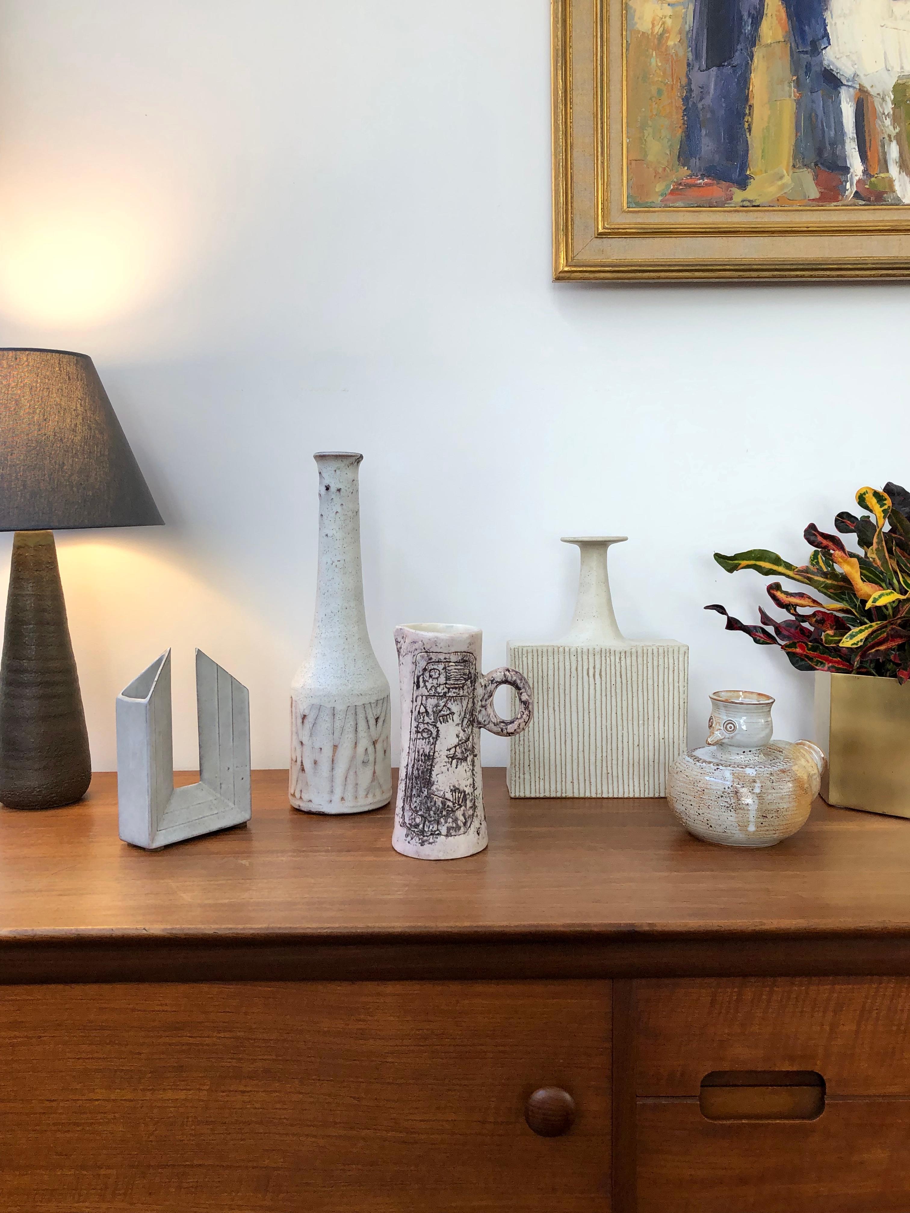 Mid-Century Modern Midcentury Ceramic Flower Vase by Jacques Pouchain, Atelier Dieulefit