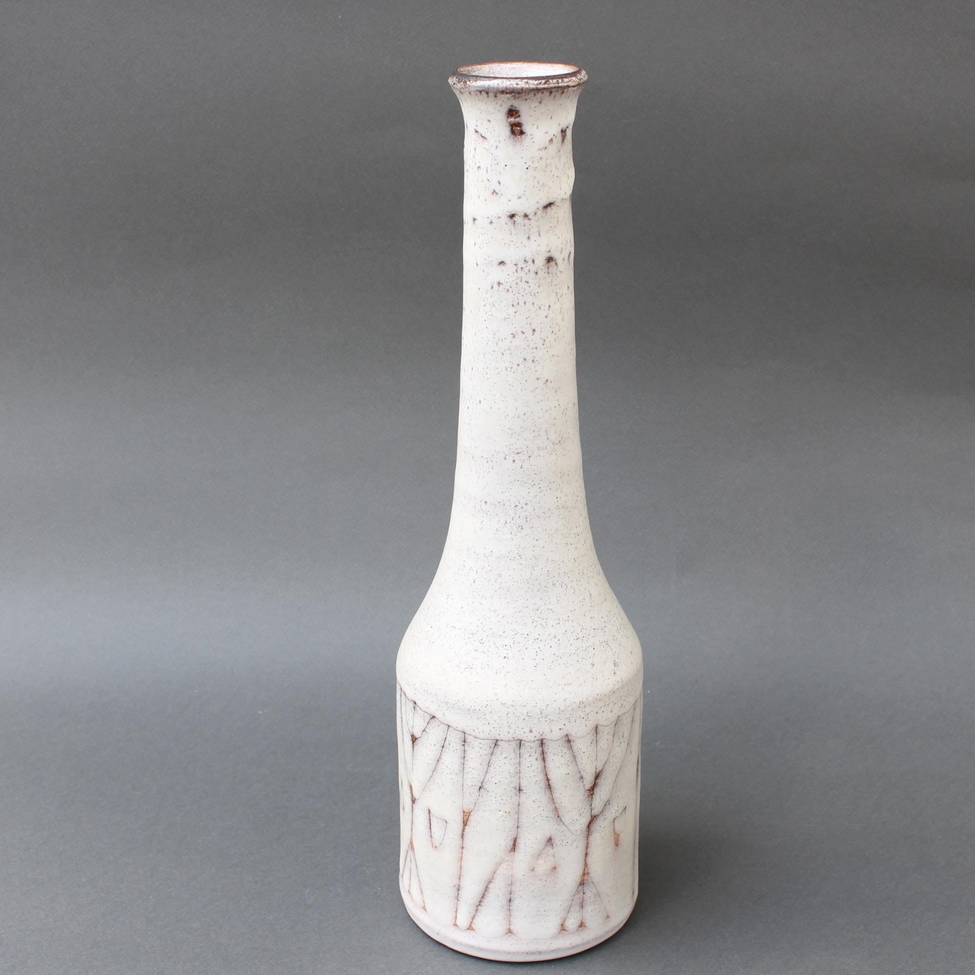 Glazed Midcentury Ceramic Flower Vase by Jacques Pouchain, Atelier Dieulefit