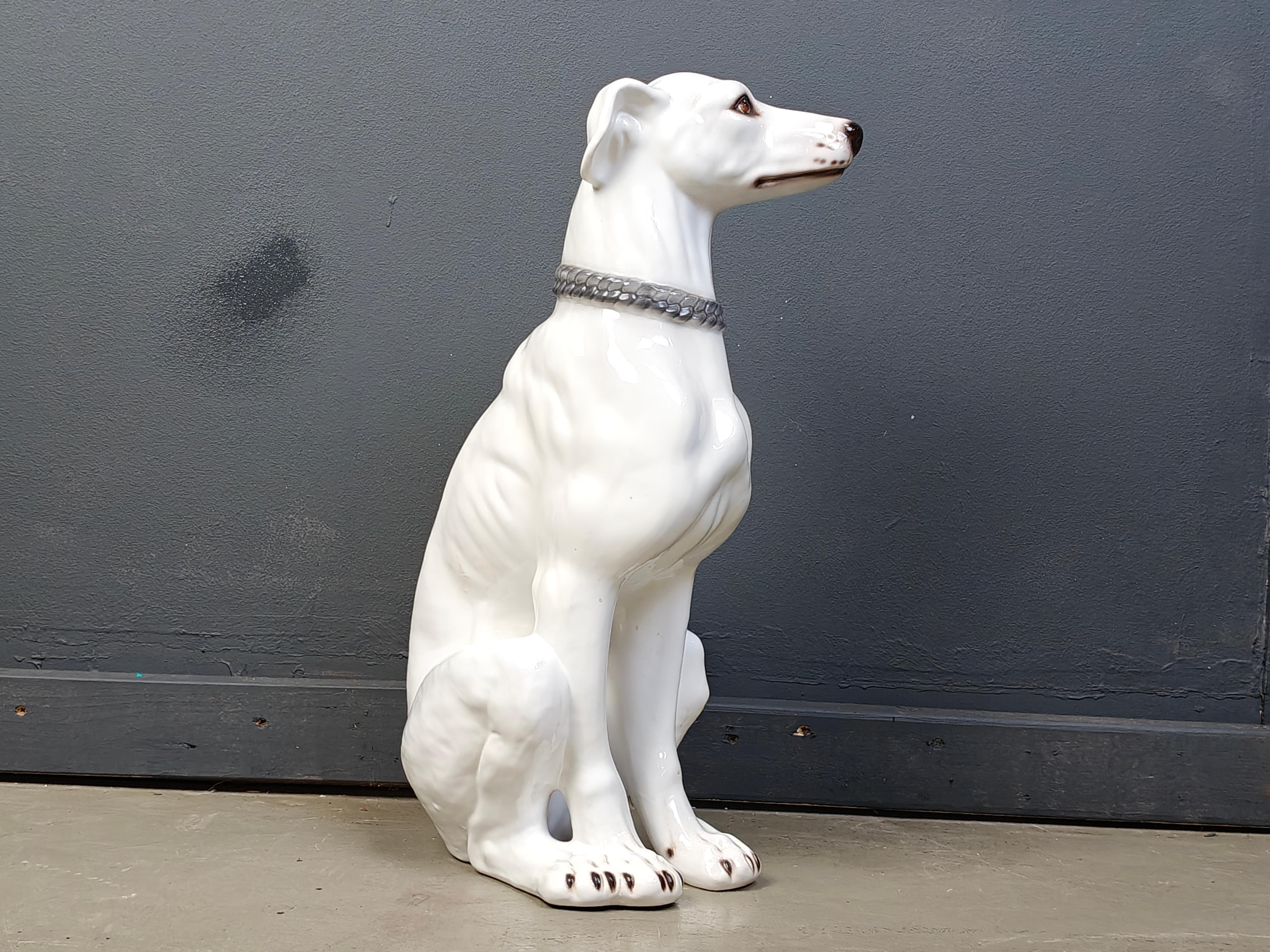 Galgo de cerámica de mediados de siglo, años 60 mediados del siglo XX en venta