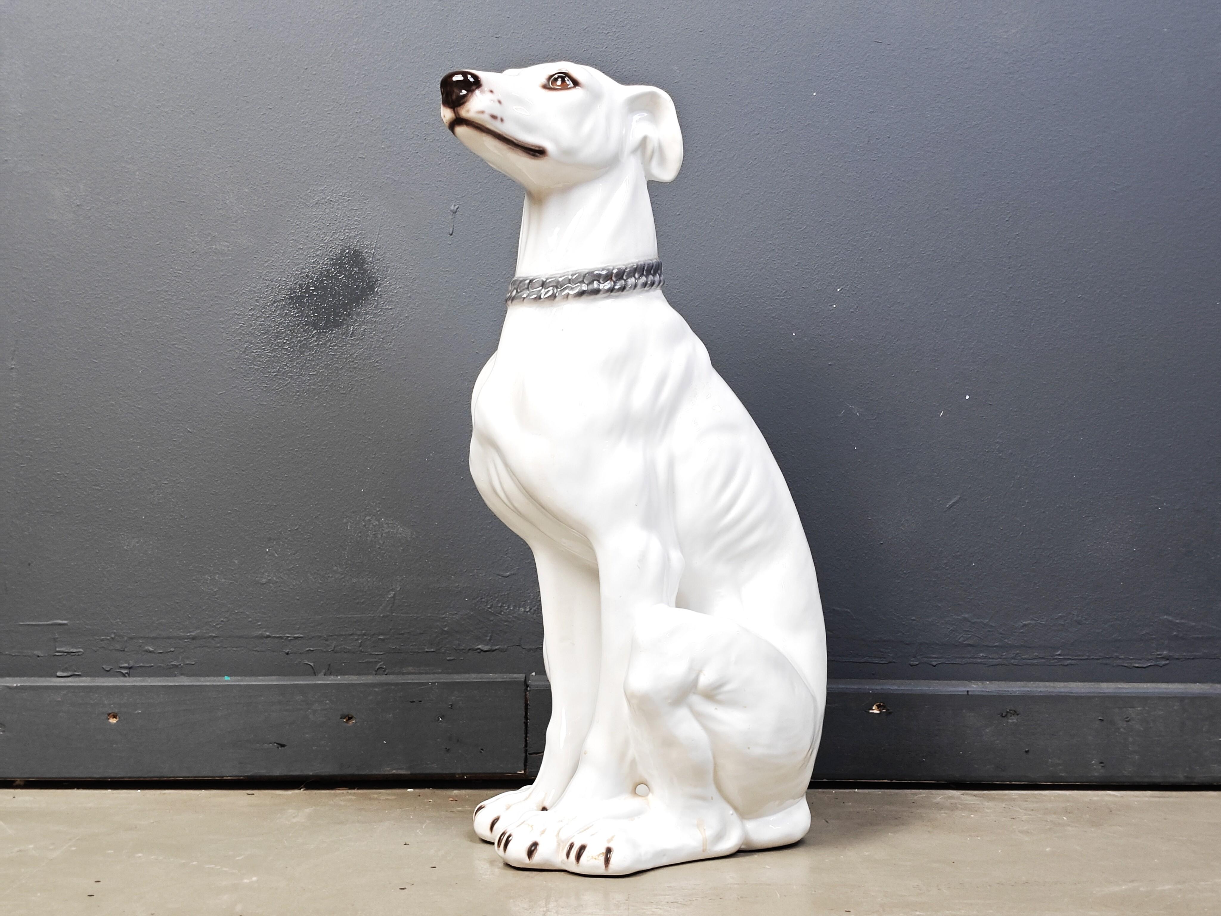 Galgo de cerámica de mediados de siglo, años 60 en venta 1