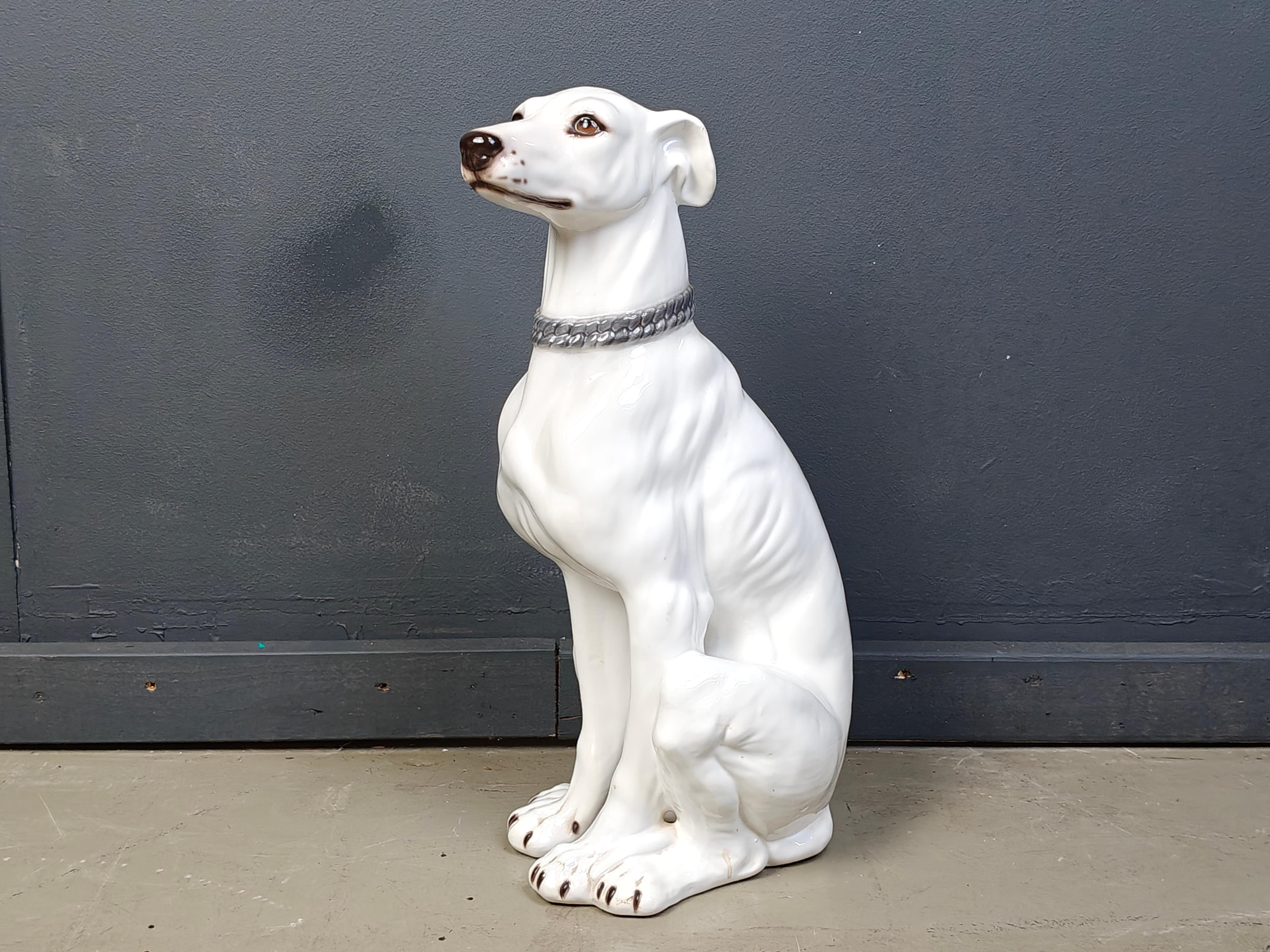 Galgo de cerámica de mediados de siglo, años 60 en venta 2