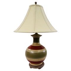 Mid-Century Modern Ceramic Hand Painted Table Lamp