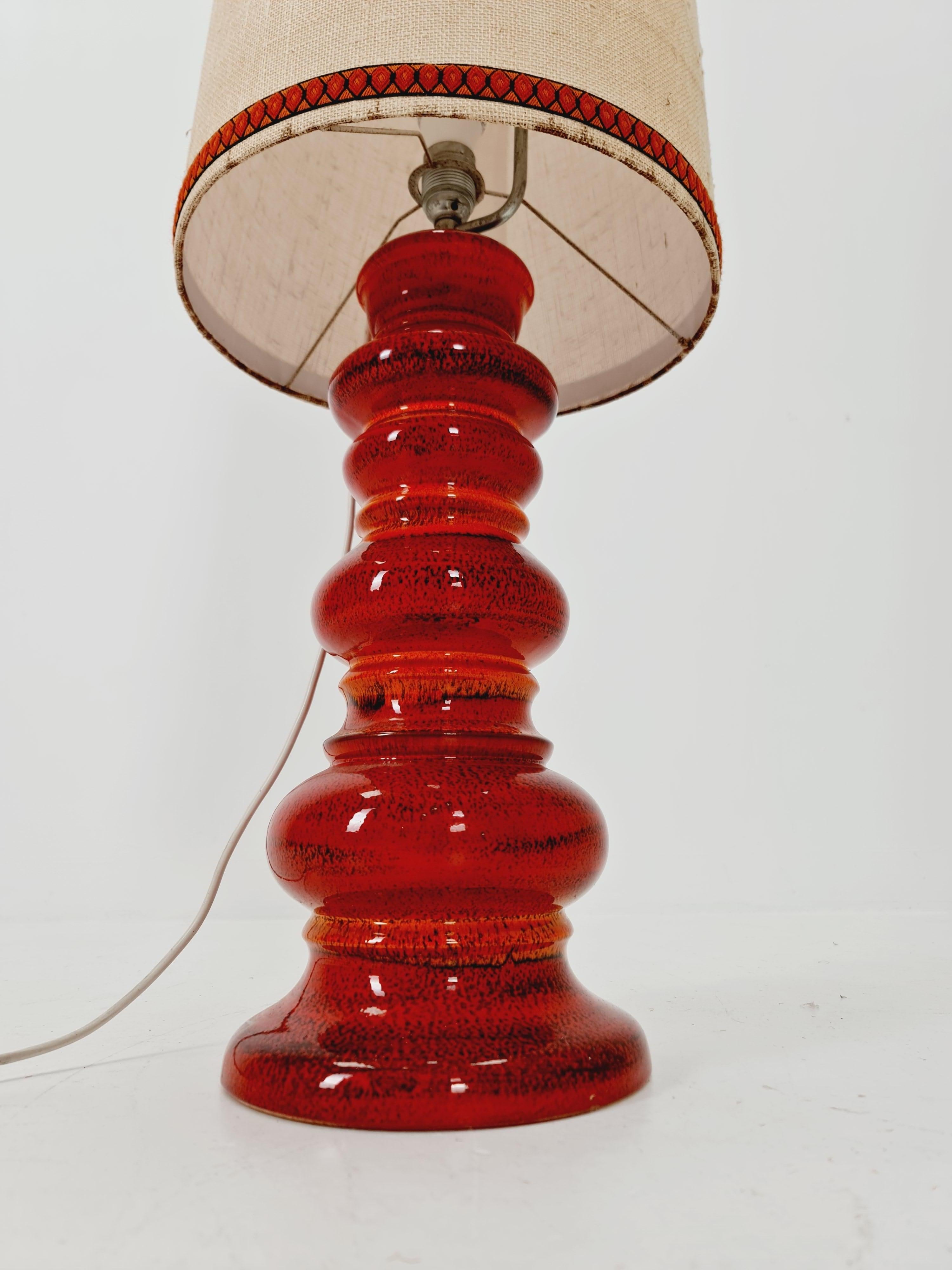 Mid Jahrhundert Keramik handgefertigte Stehlampe 1960er Jahre Deutschland (Mitte des 20. Jahrhunderts) im Angebot