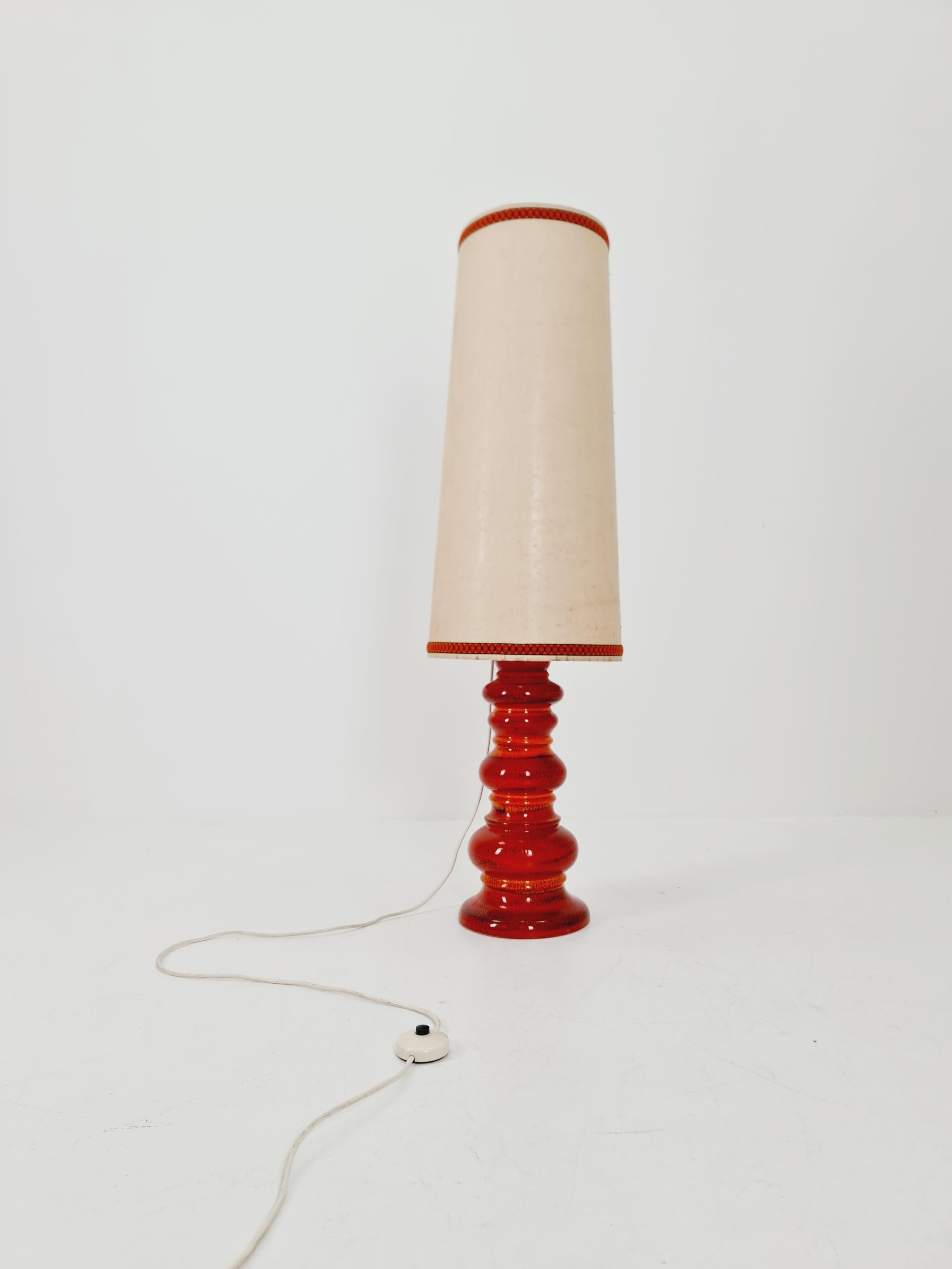 Mid Jahrhundert Keramik handgefertigte Stehlampe 1960er Jahre Deutschland im Angebot 2
