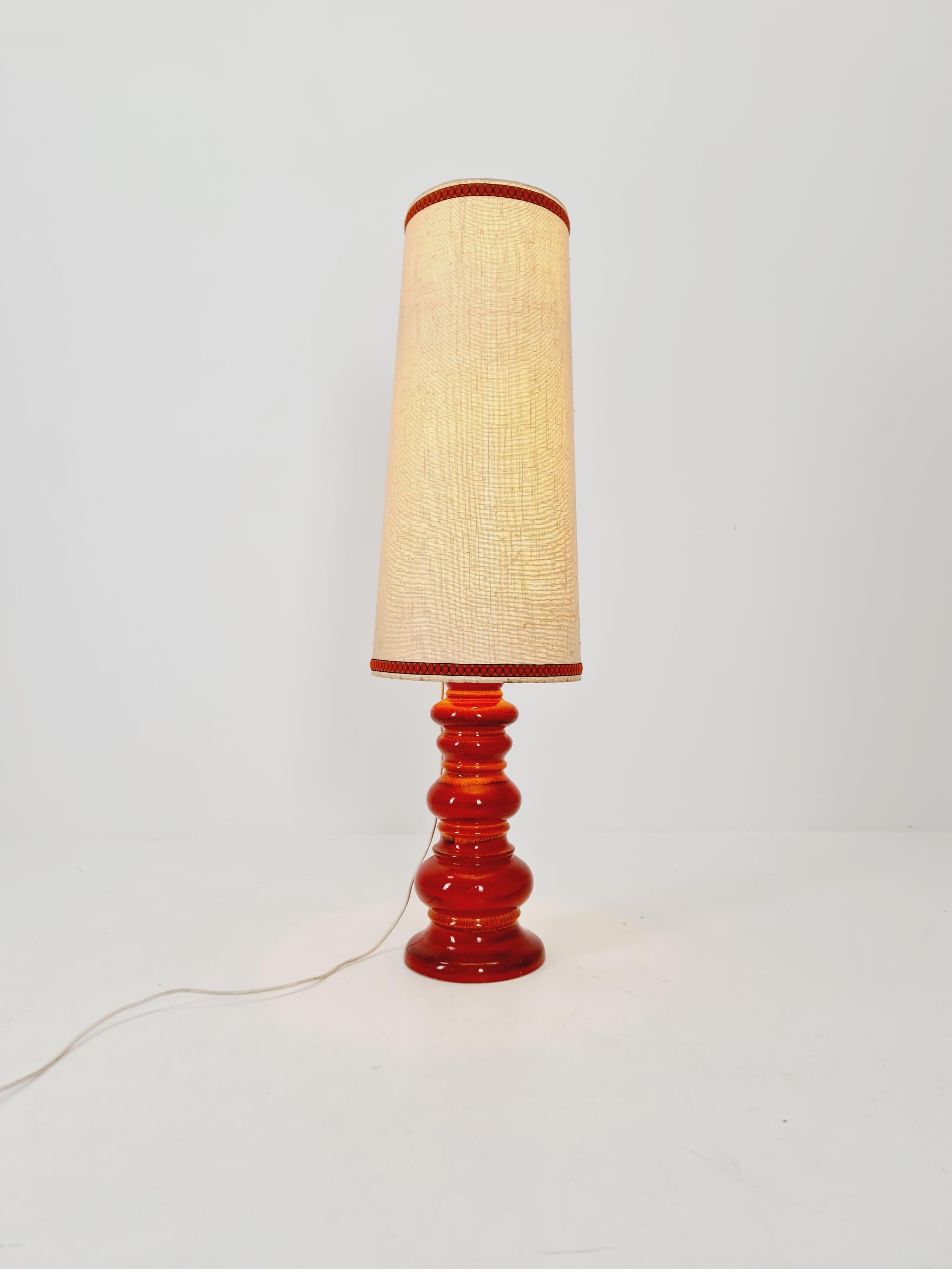 Mid Jahrhundert Keramik handgefertigte Stehlampe 1960er Jahre Deutschland im Angebot 3