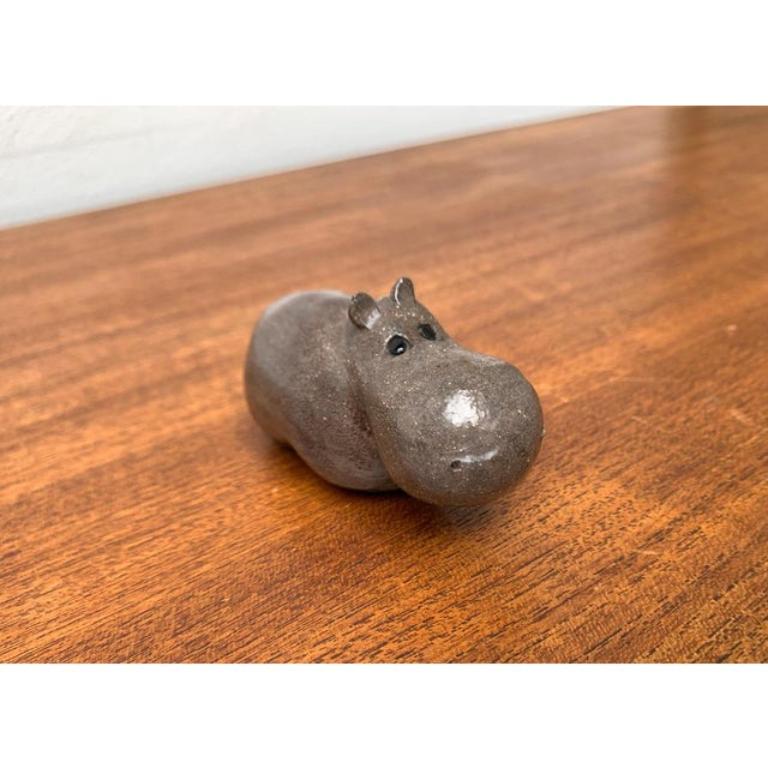 Mid-Century moderno Figurina di ippopotamo in ceramica di metà secolo, anni '60 in vendita
