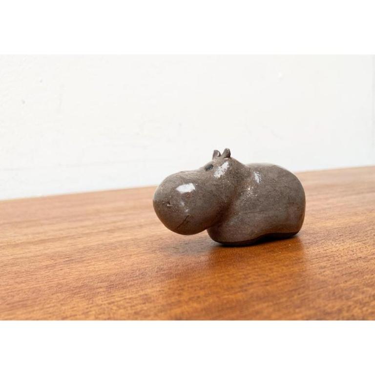 XX secolo Figurina di ippopotamo in ceramica di metà secolo, anni '60 in vendita
