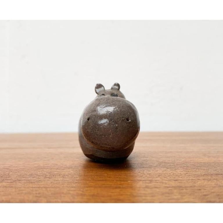 Ceramica Figurina di ippopotamo in ceramica di metà secolo, anni '60 in vendita
