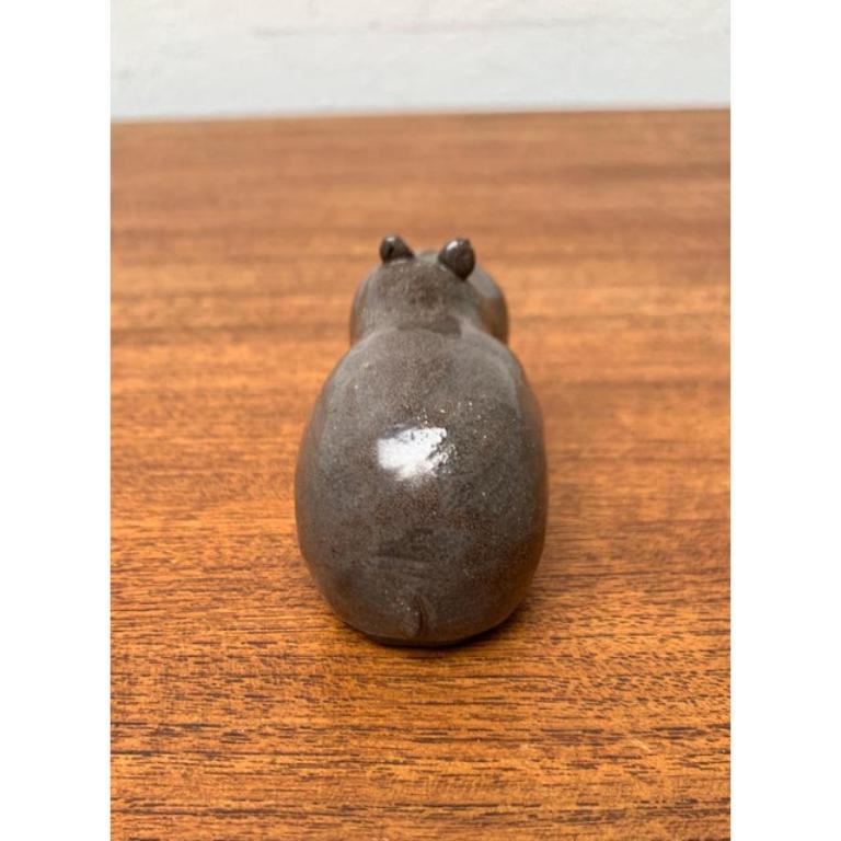 Figurina di ippopotamo in ceramica di metà secolo, anni '60 in vendita 3