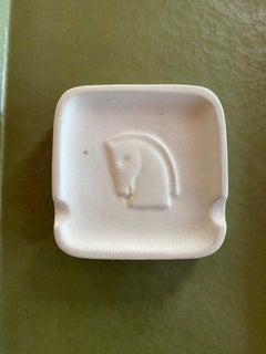 Mid Century Ceramic Horse Head Ashtray in the style of Waylande Gregory Studio