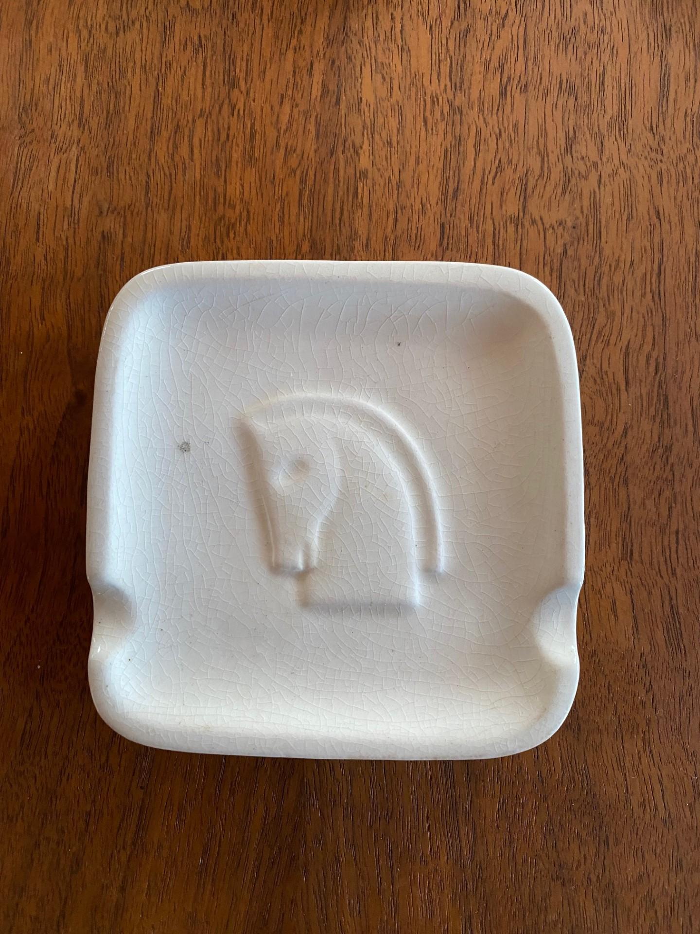 Mid-Century Modern Mid Century Ceramic Horse Head Ashtray in the style of Waylande Gregory Studio For Sale