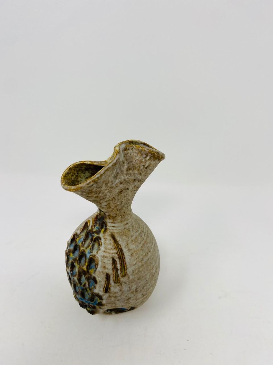 Mid-20th Century Mid Century Ceramic Ikebana Fish Pottery Piece by Dun Caoin For Sale