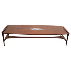 Mid-Century Ceramic Inlaid Coffee Table by John Stuart