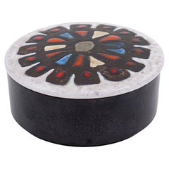 Mid-Century Ceramic Jewelry Box by Perignem - Belgium 1950s