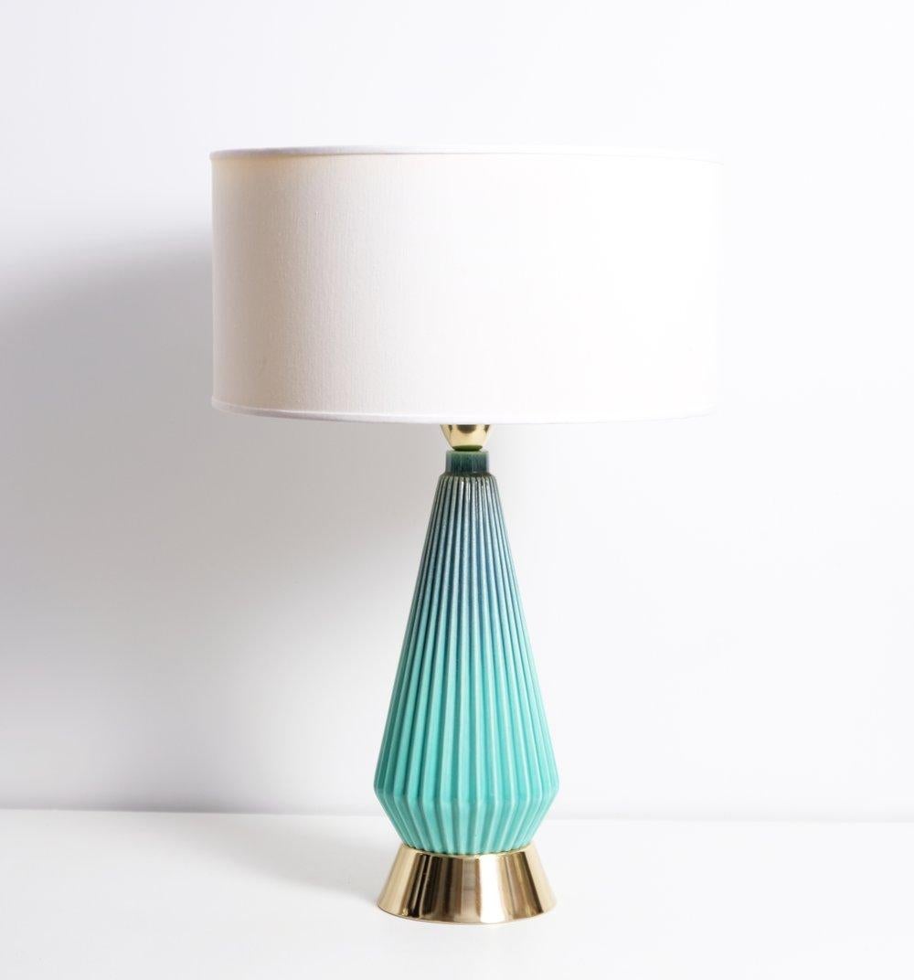 Midcentury Ceramic Lamp In Good Condition For Sale In Montréal, QC