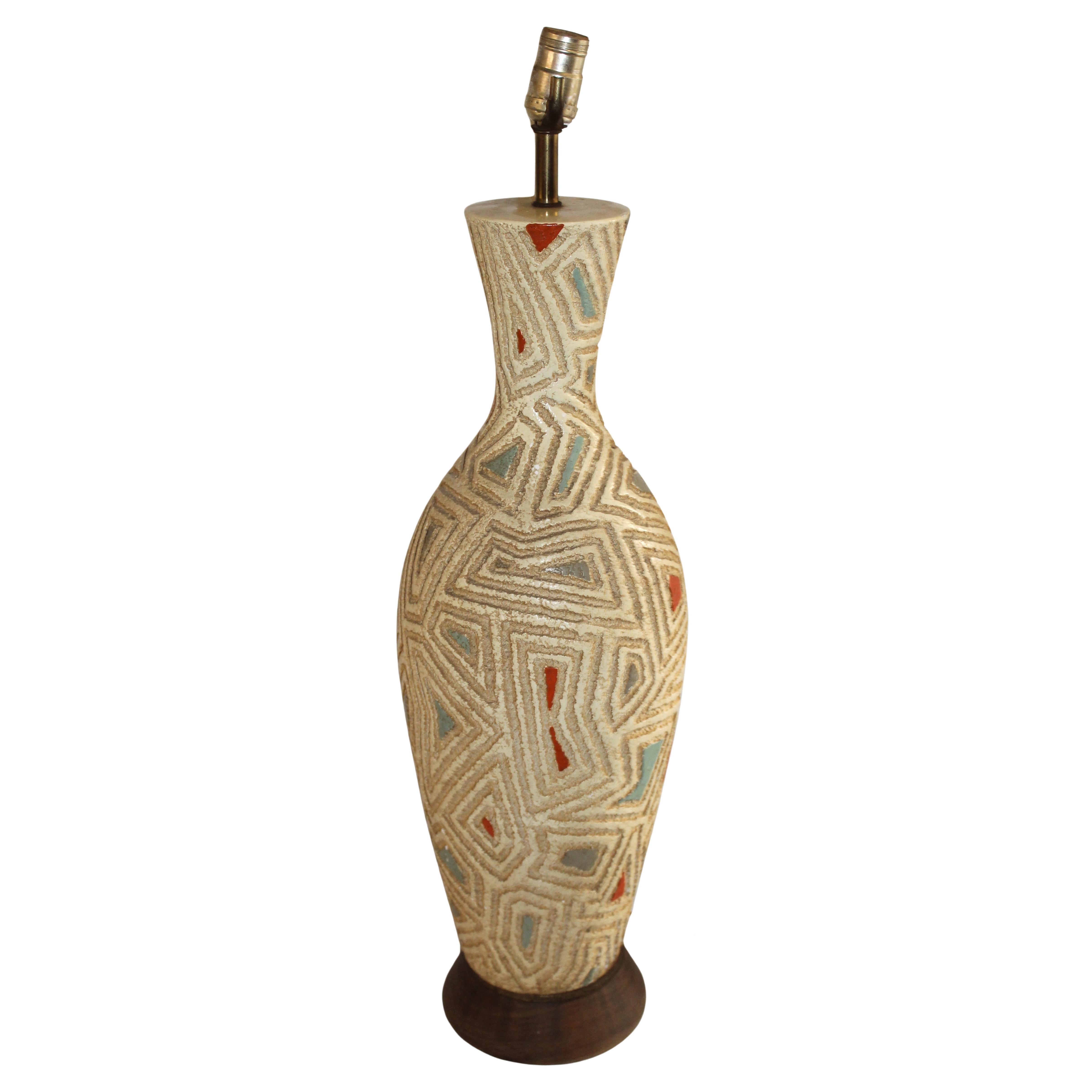 Mid-Century Ceramic Lamp
