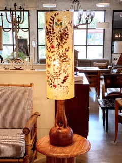 Midcentury Ceramic Lamp with Resin Shade by Accolay