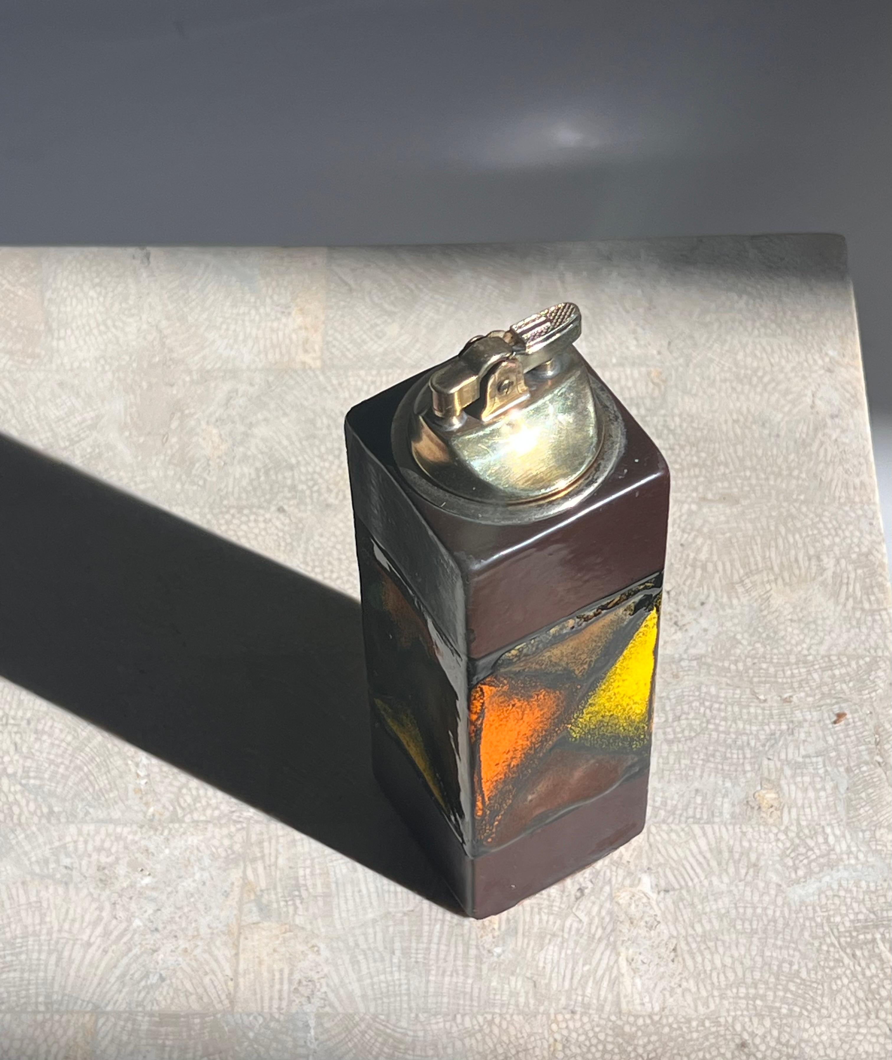 Mid century ceramic lighter by Aldo Londi for Bitossi, 1960s For Sale 3
