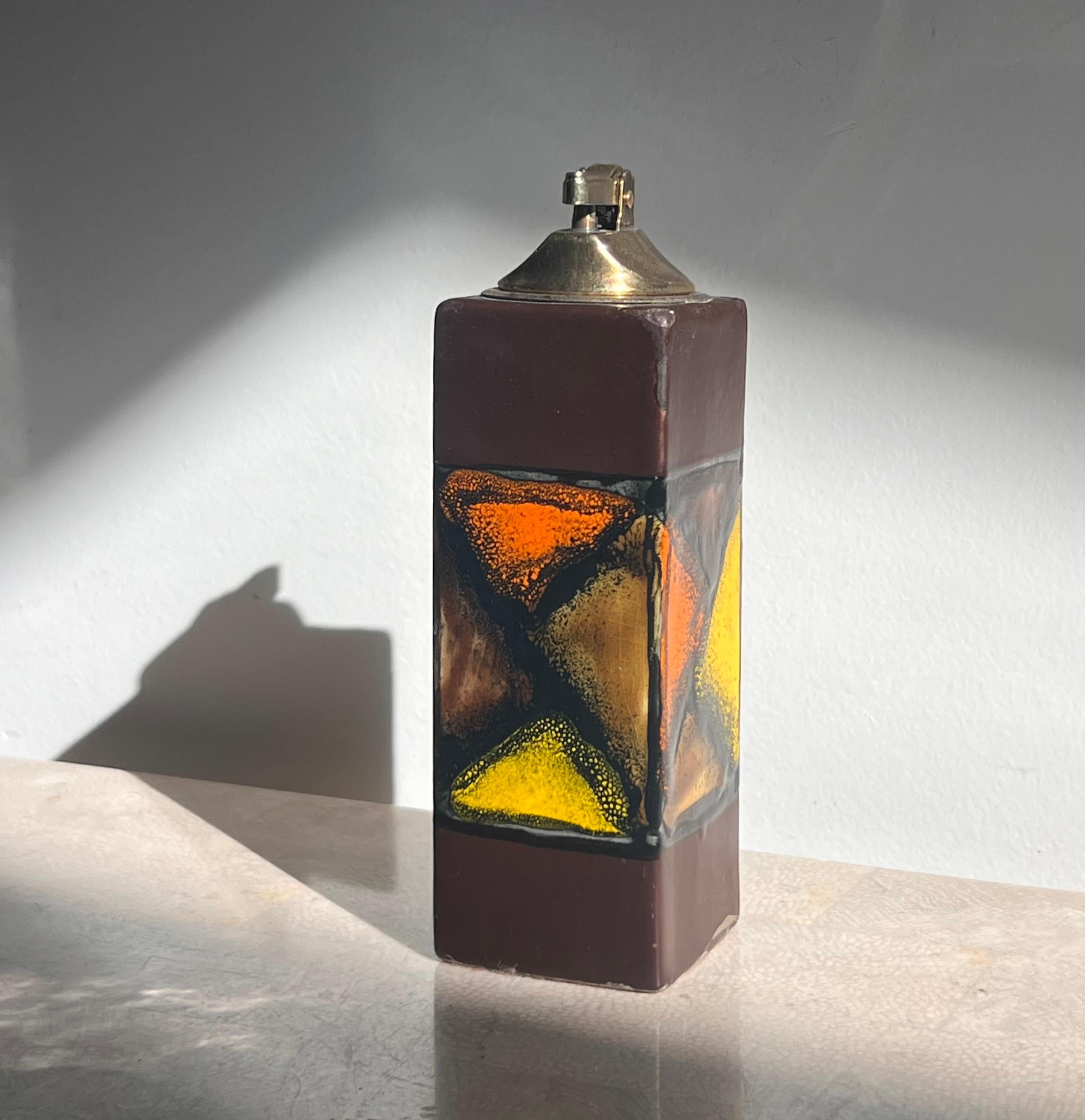 Mid century ceramic lighter by Aldo Londi for Bitossi, 1960s For Sale 4