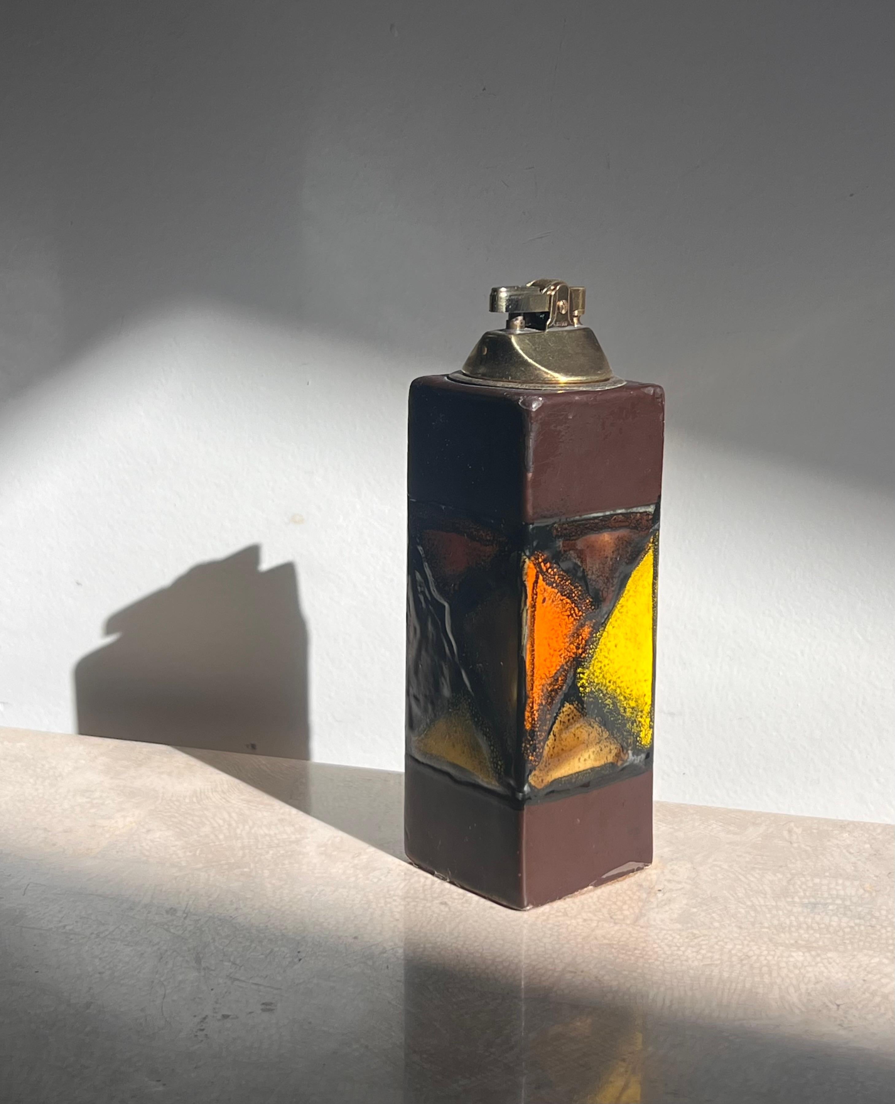 Mid century ceramic lighter by Aldo Londi for Bitossi, 1960s For Sale 5