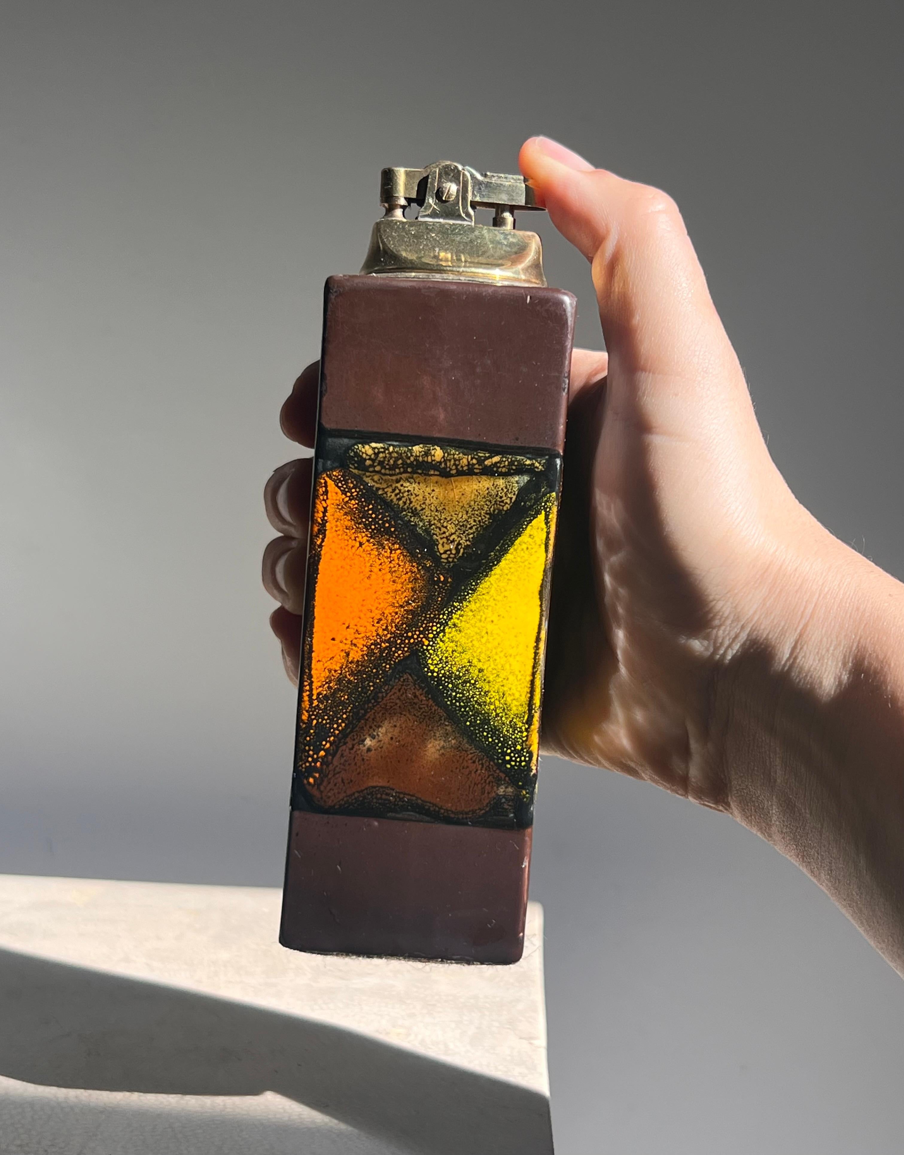 Mid century ceramic lighter by Aldo Londi for Bitossi, 1960s For Sale 6