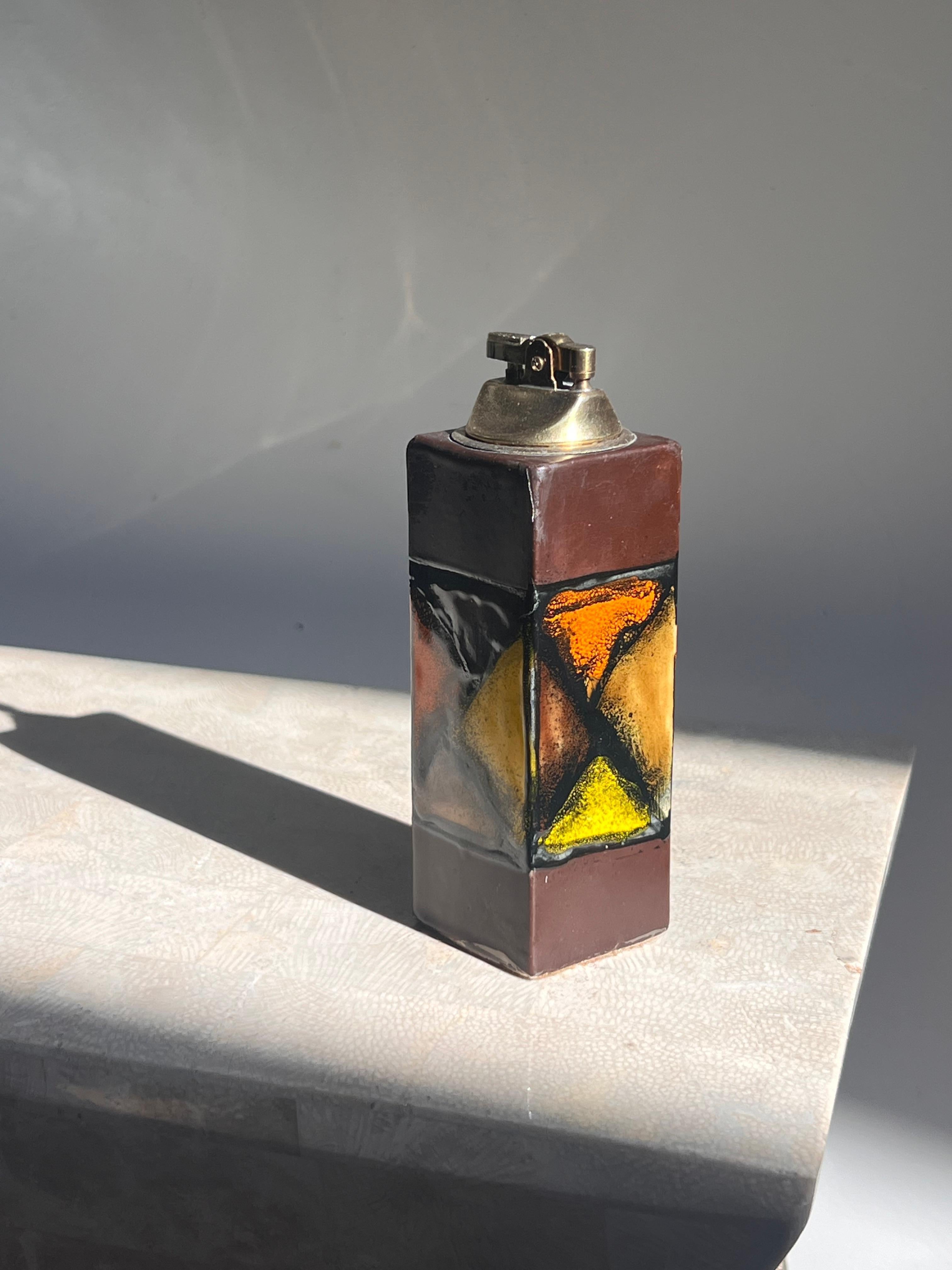 Mid century ceramic lighter by Aldo Londi for Bitossi, 1960s For Sale 1