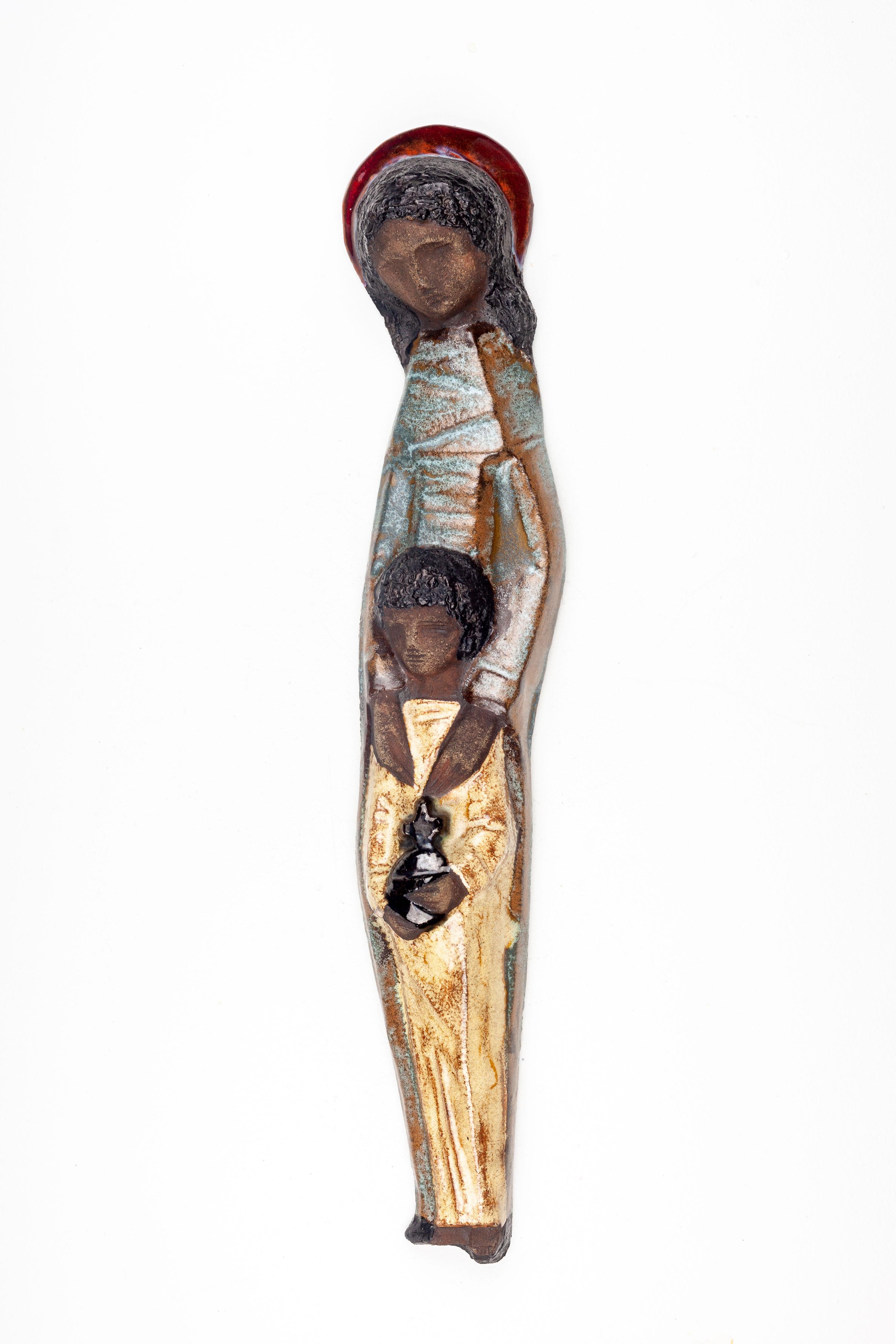 Keramik Madonna und Kind aus der Mitte des Jahrhunderts im Angebot 11