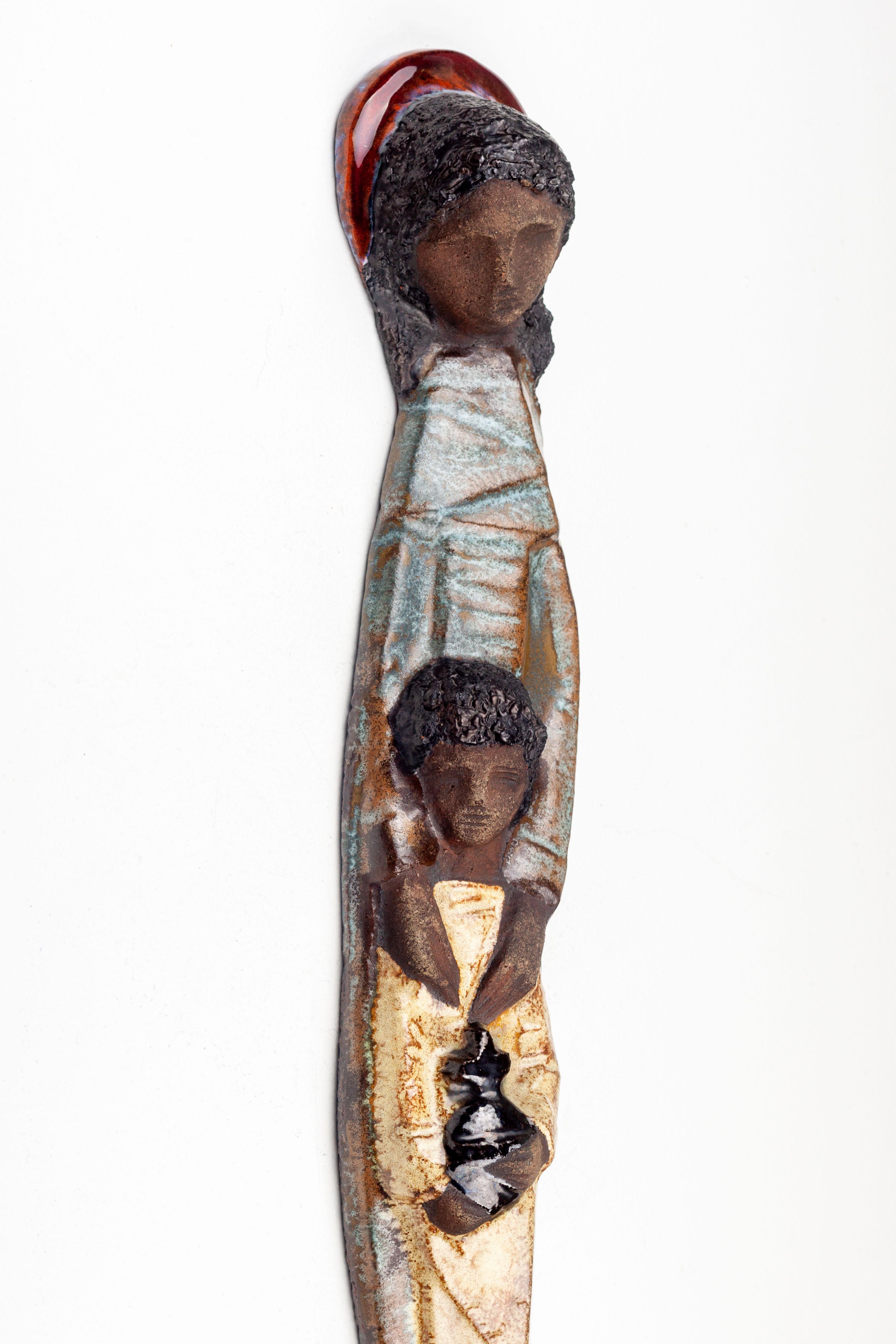 Keramik Madonna und Kind aus der Mitte des Jahrhunderts im Angebot 1