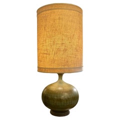 Mid Century Ceramic Oversized Lamp w Original Shade
