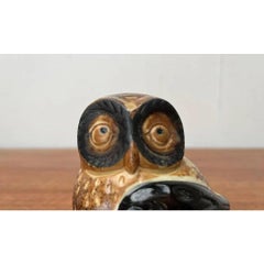 Figurine hibou en céramique du milieu du siècle, années 1960
