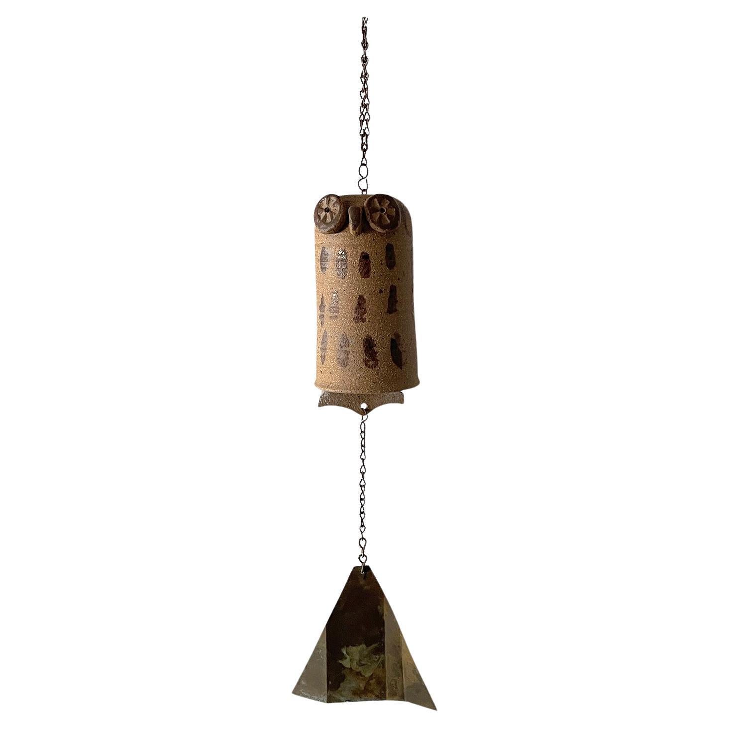 Mid Century Ceramic Owl Wind Chime For Sale
