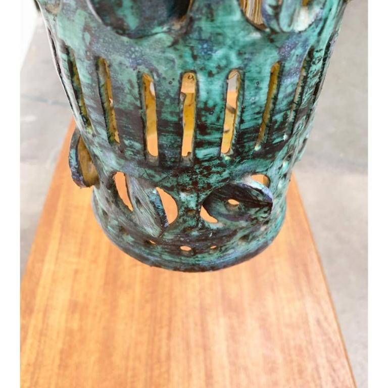 Lampada a sospensione in ceramica di metà secolo, anni '60 in vendita 5