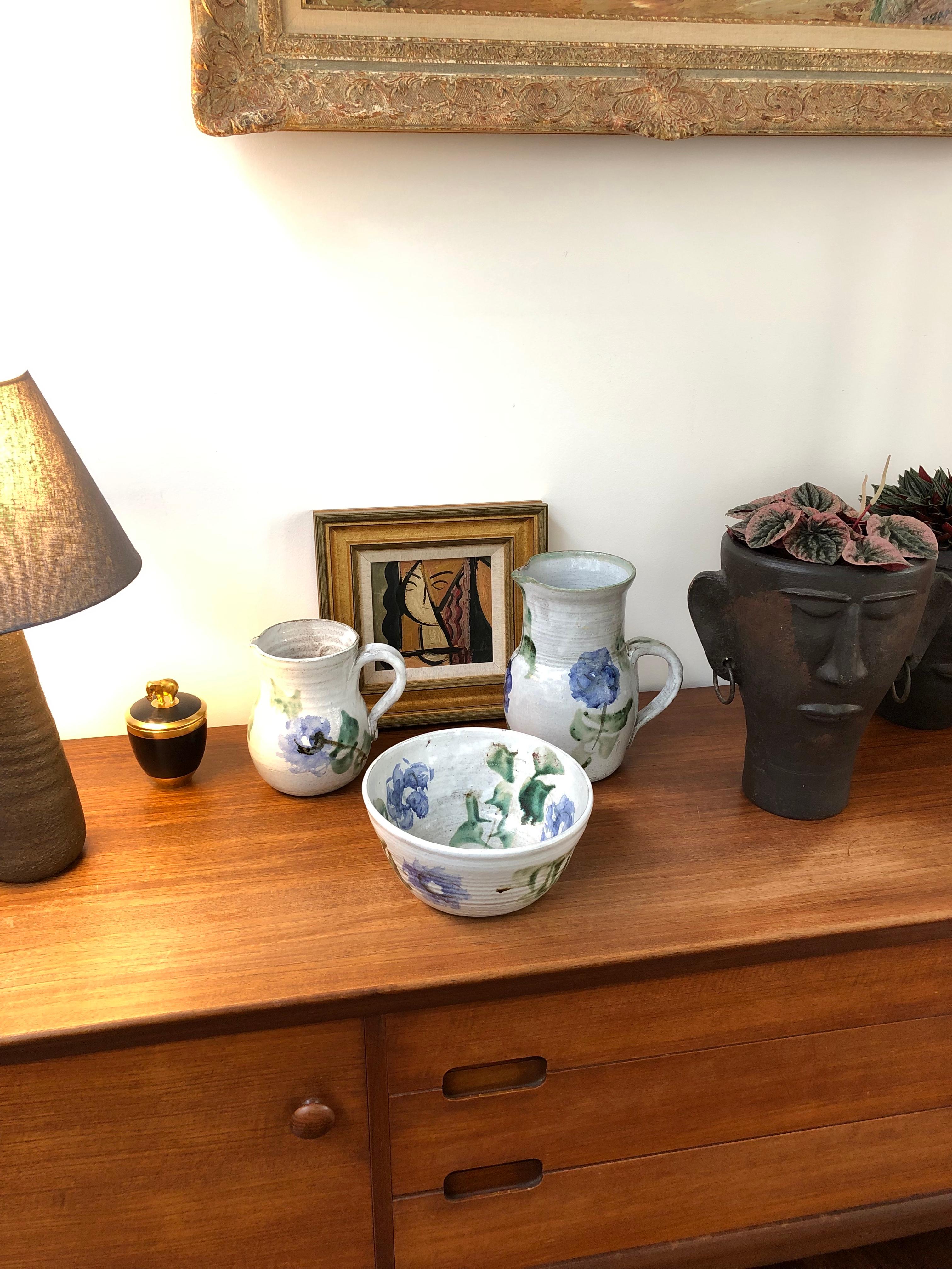 Midcentury Ceramic Pitcher by Albert Thiry, circa 1960s 6