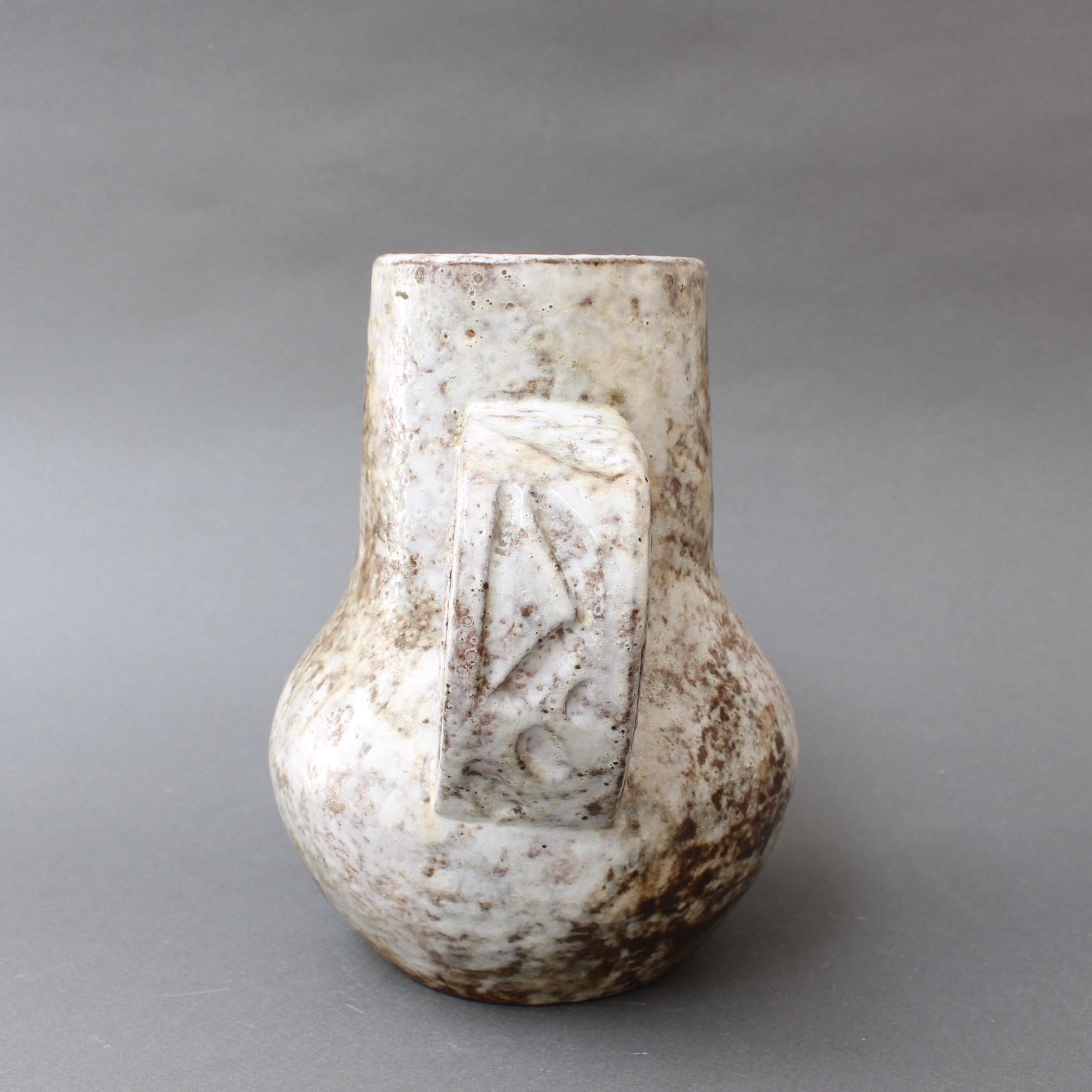 French Midcentury Ceramic Pitcher by Alexandre Kostanda, circa 1960s