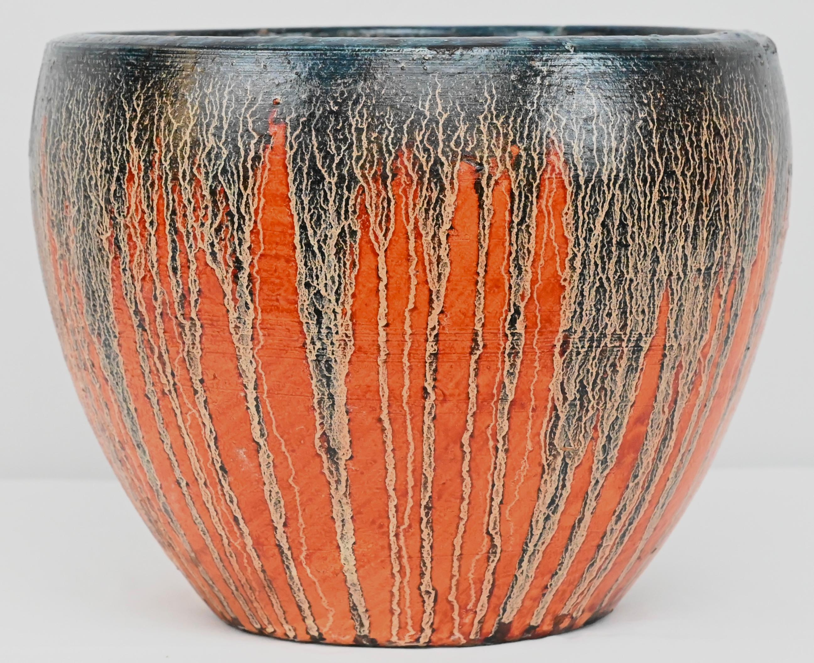 French Midcentury Ceramic Planter Vase For Sale