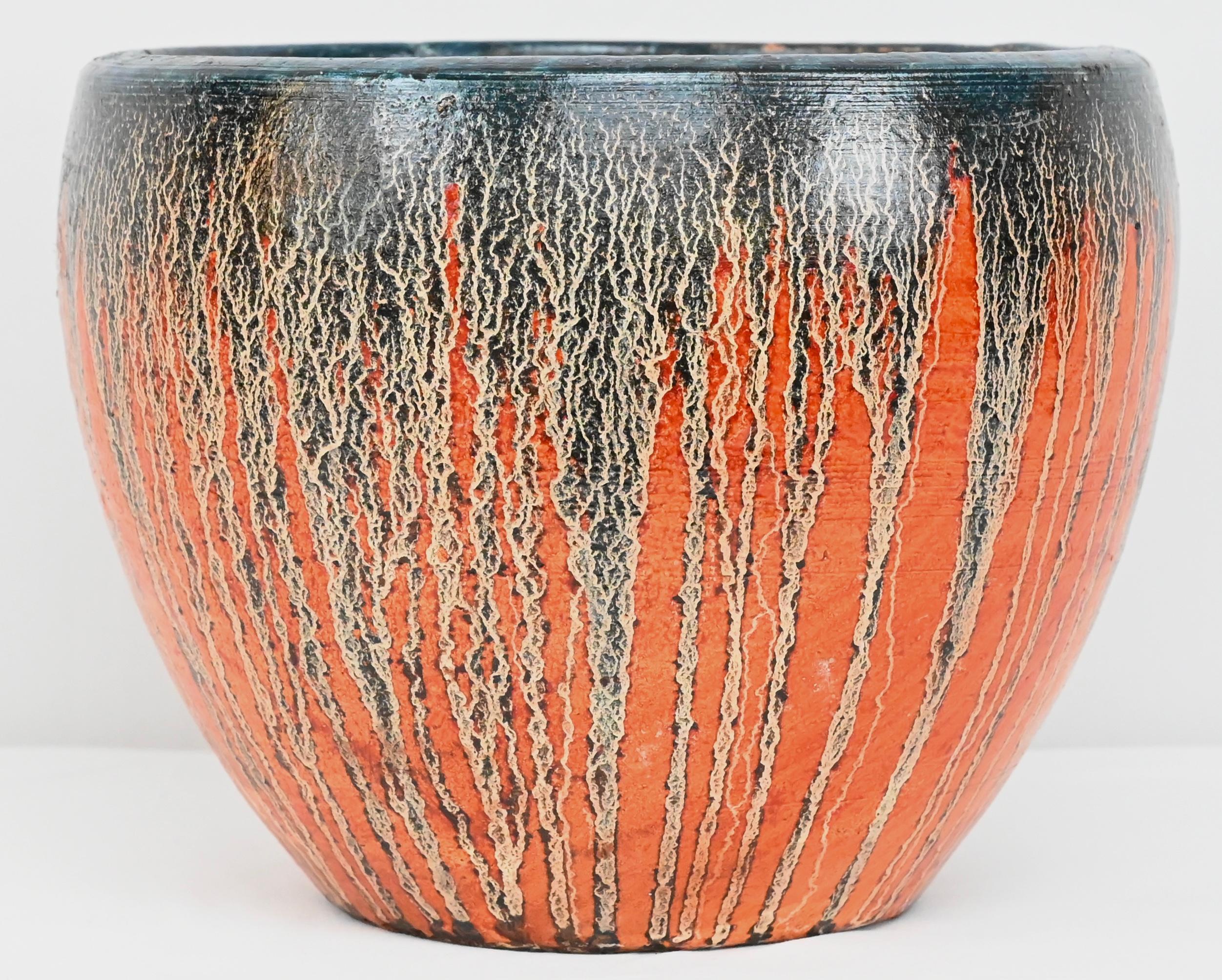 Midcentury Ceramic Planter Vase In Good Condition For Sale In Miami, FL