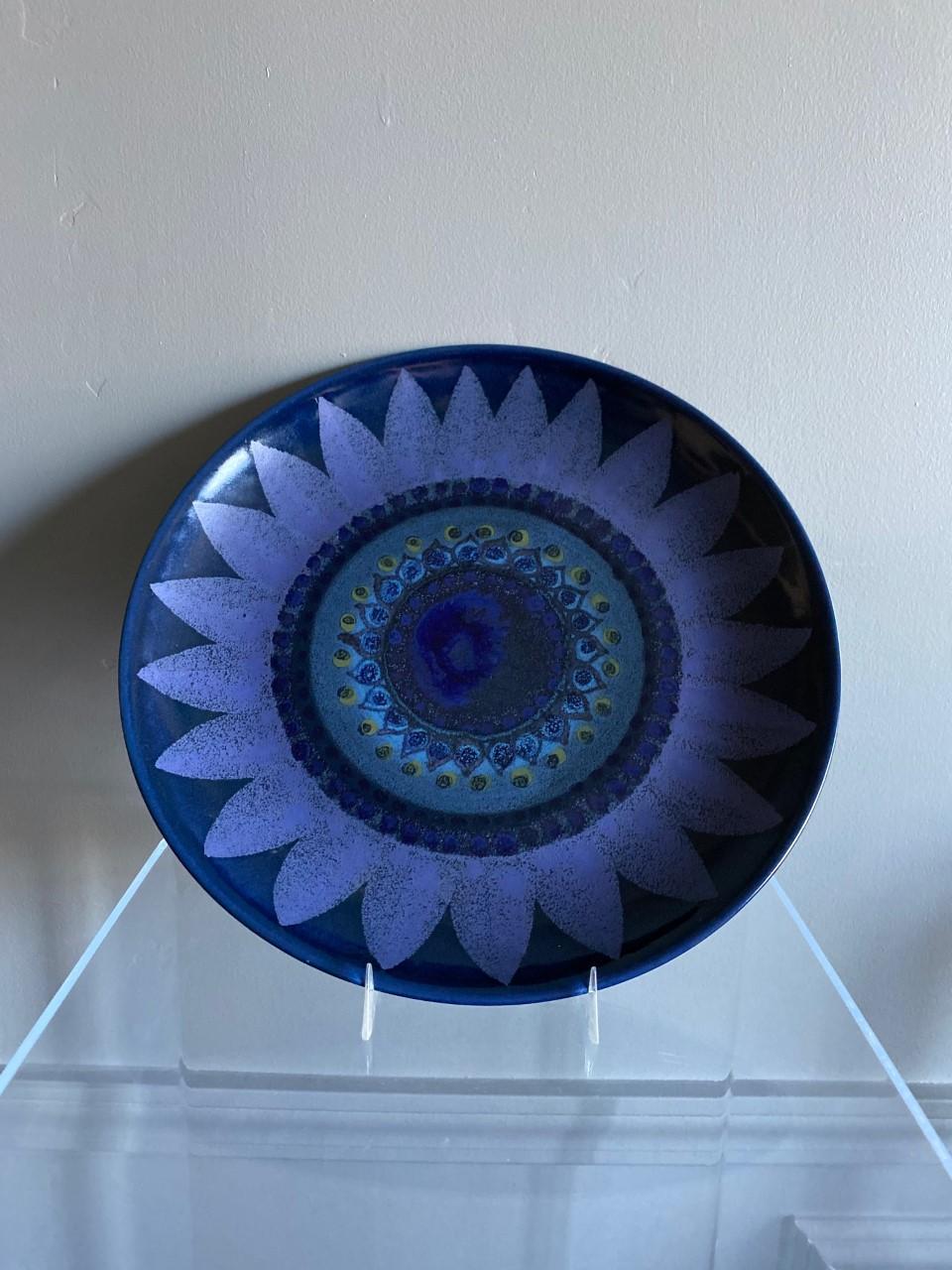 Midcentury Ceramic Platter by Hilkka-Liisa Ahola for Arabia In Good Condition For Sale In San Diego, CA