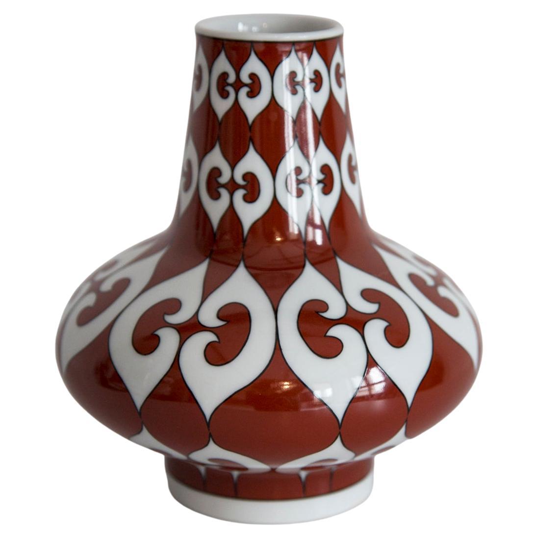 Vaso in ceramica porcellana di metà secolo, Europa, anni '60