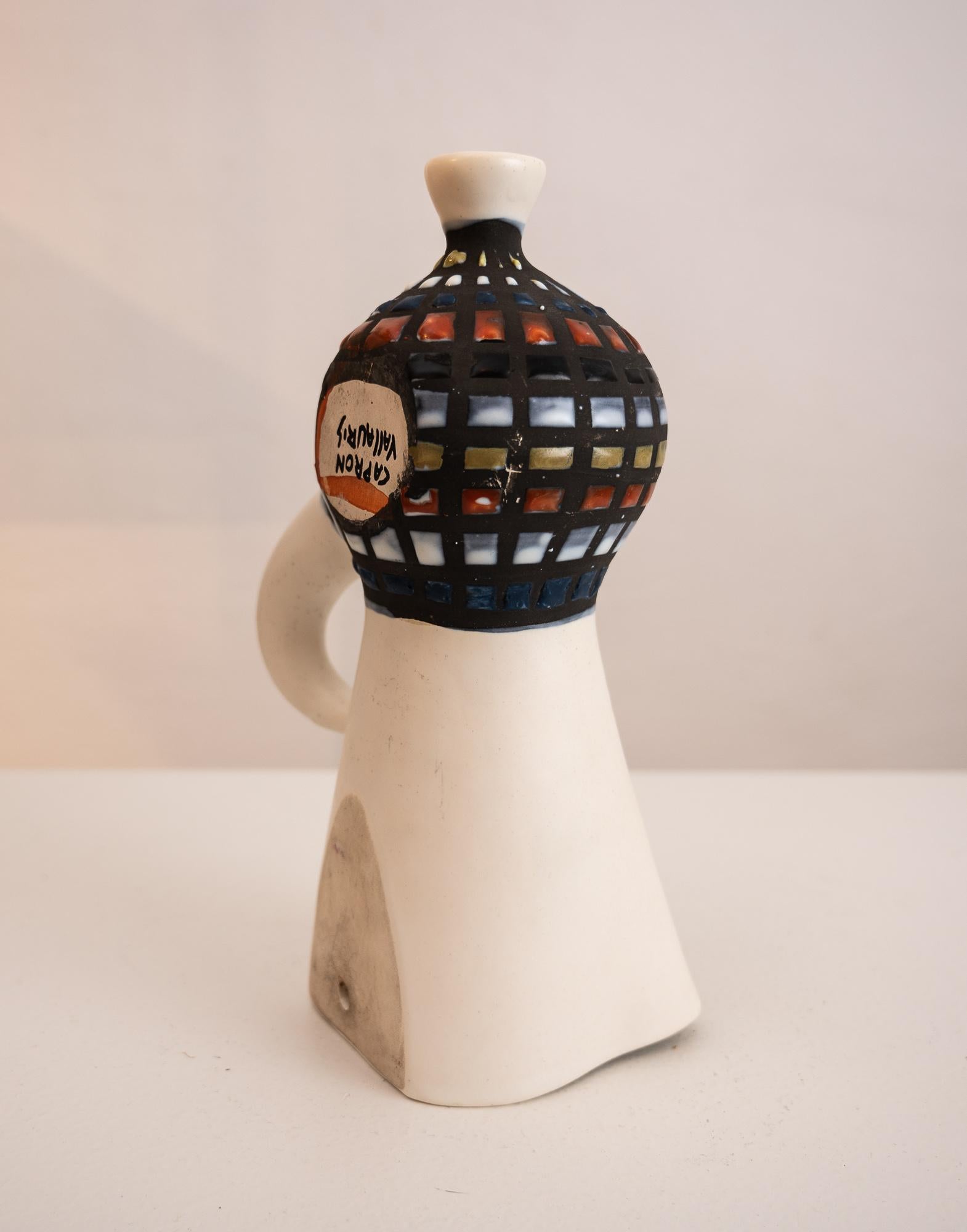 Tasca da parete in ceramica di metà secolo di Roger Capron 