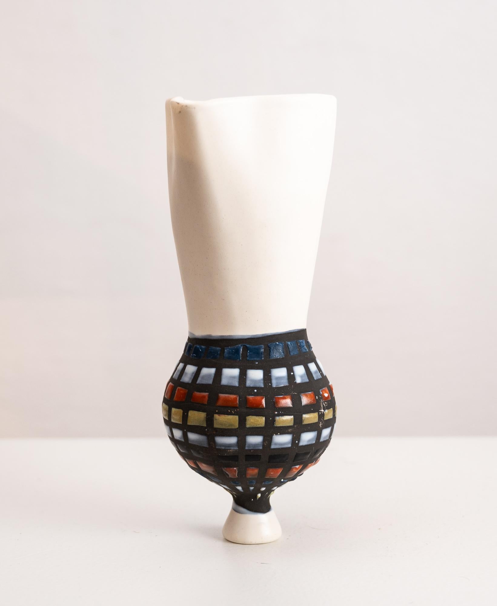 Mid Century Ceramic Roger Capron “Vase Murale” Wall Pocket For Sale 11