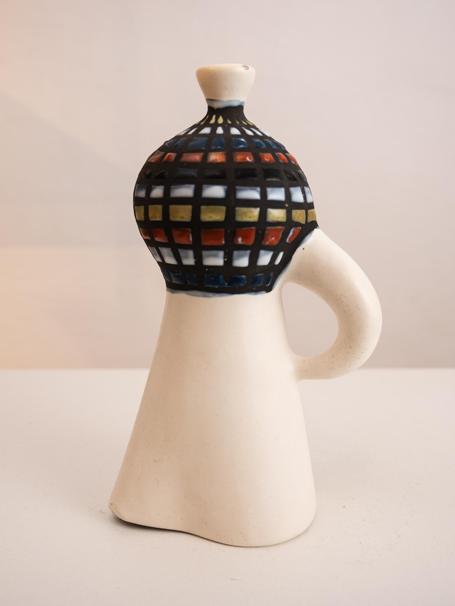French Mid Century Ceramic Roger Capron “Vase Murale” Wall Pocket For Sale